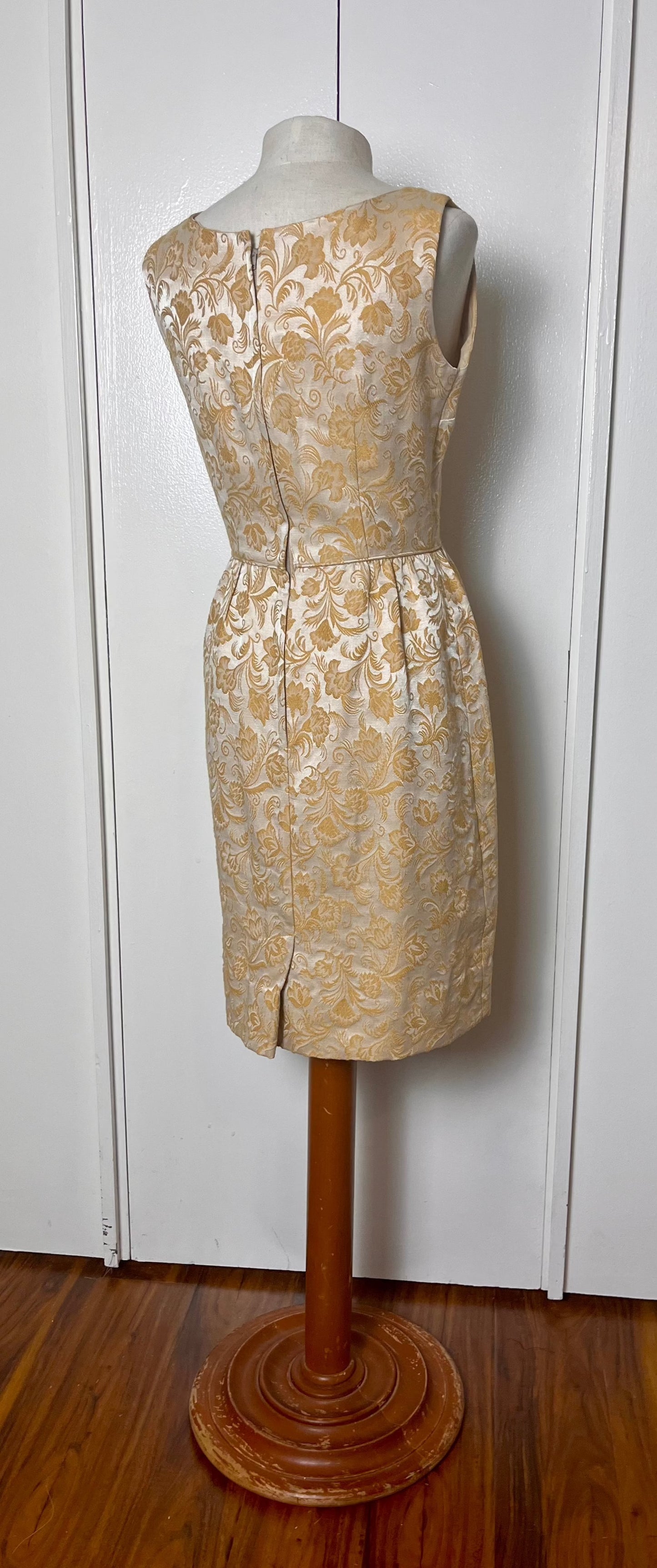 Vintage 1950's Gold Brocade Two-Piece Dress Set