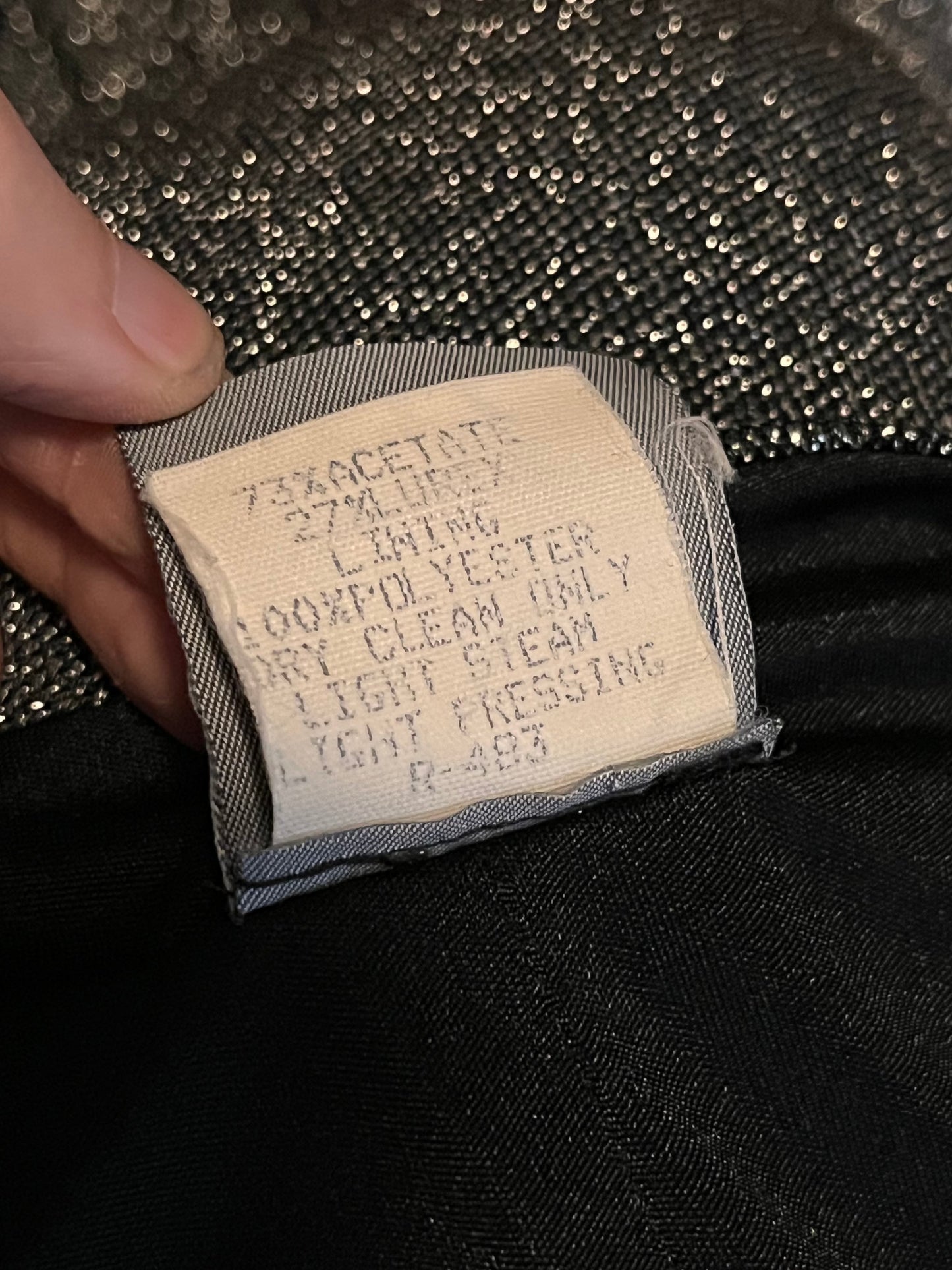 Vintage 1990s "Rabbit Rabbit Rabbit" Silver Lurex Mini Dress