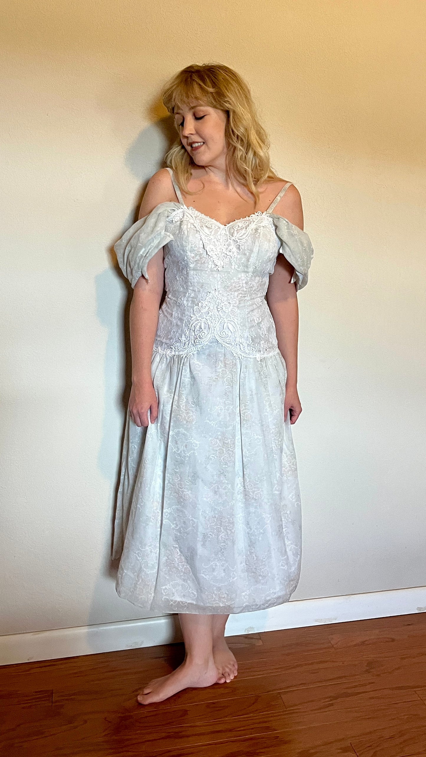 Vintage 1980’s "Scott McClintock" Blue and Lace Dress