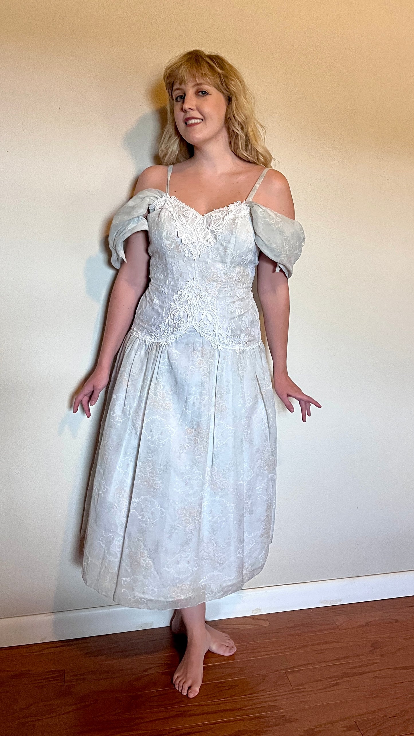 Vintage 1980’s "Scott McClintock" Blue and Lace Dress