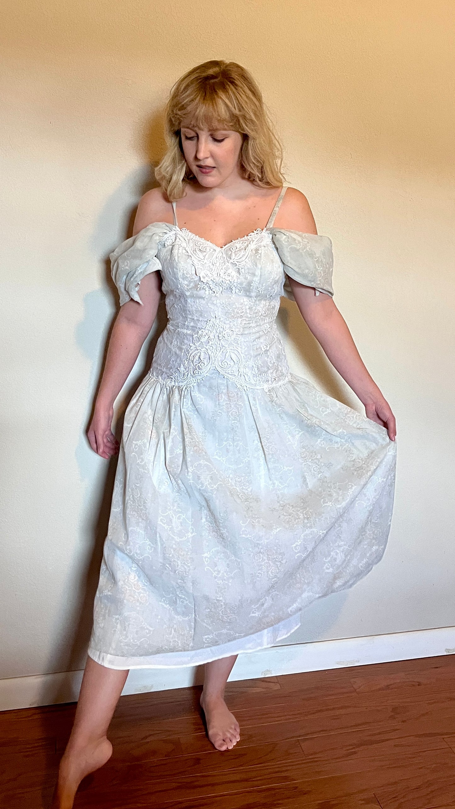 Vintage 1980’s "Scott McClintock" Blue and Lace Dress