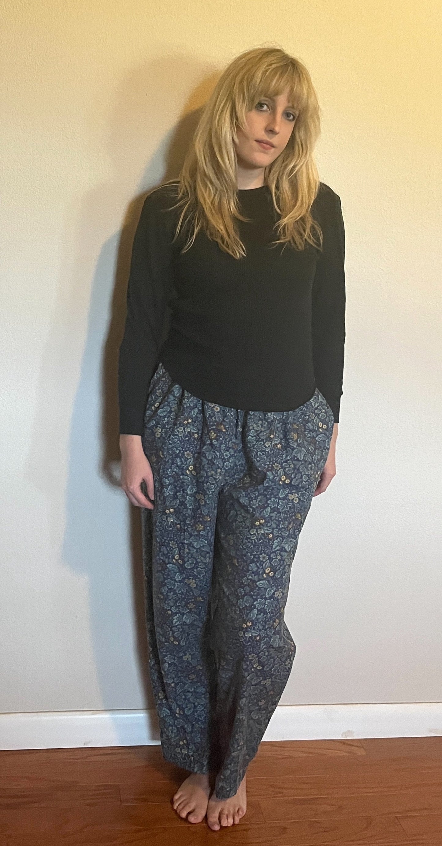 Vintage 1990's "Laura Ashley" Teal Floral Pants