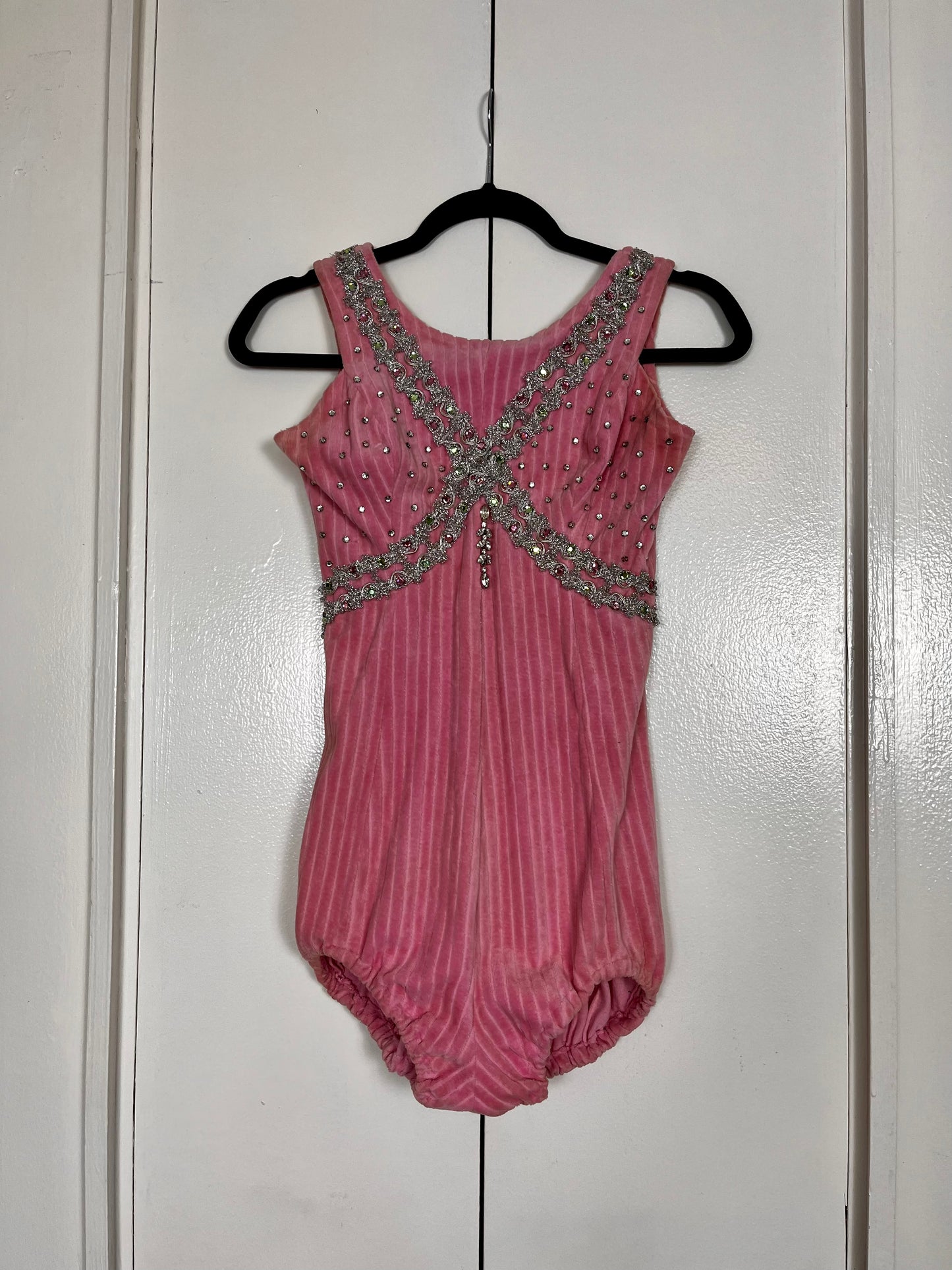 Vintage Pink Bejeweled Showgirl's Costume