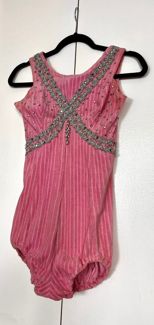 Vintage Pink Bejeweled Showgirl's Costume