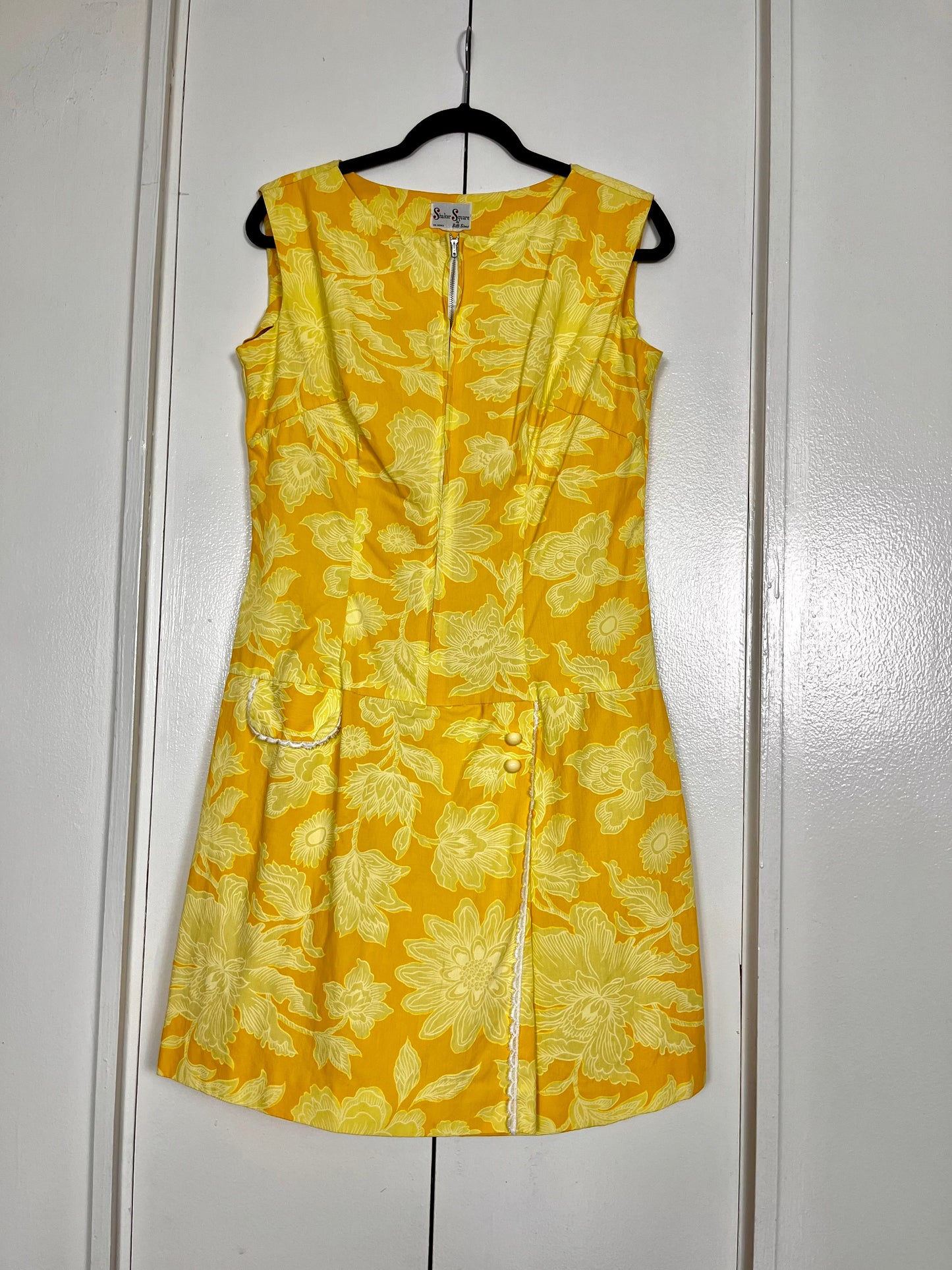 Vintage 1960's "Shaker Square by Bill Sims" Yellow Floral Romper
