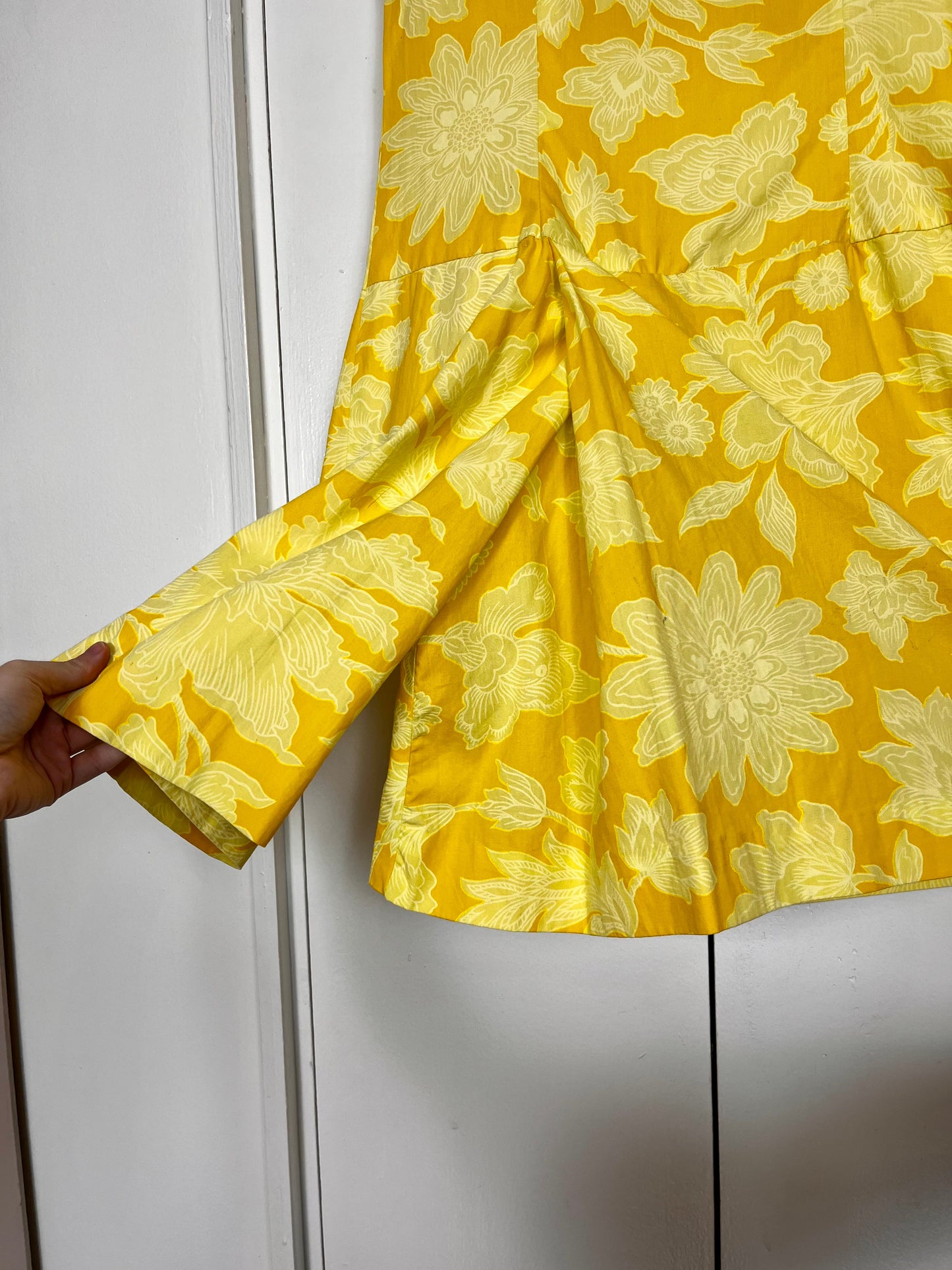 Vintage 1960's "Shaker Square by Bill Sims" Yellow Floral Romper