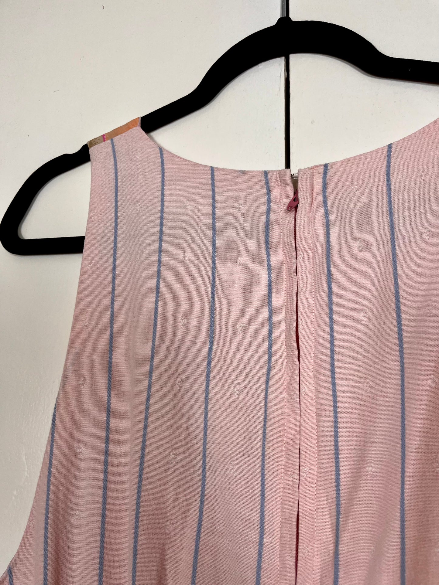 Vintage 1980's Beach Floral Pink Romper