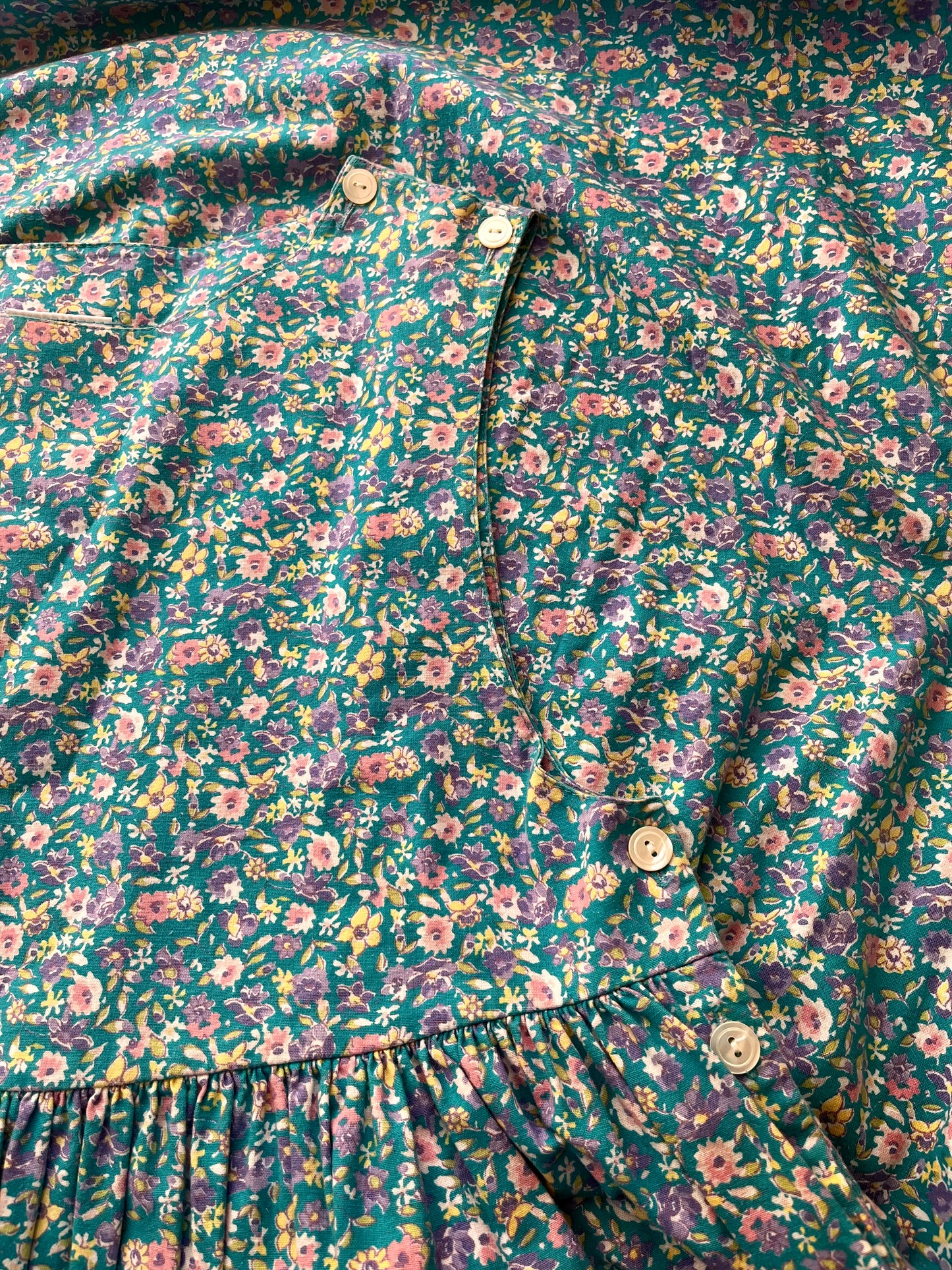 Vintage 1990's "Laura Ashley" Turquoise Floral Tent Dress