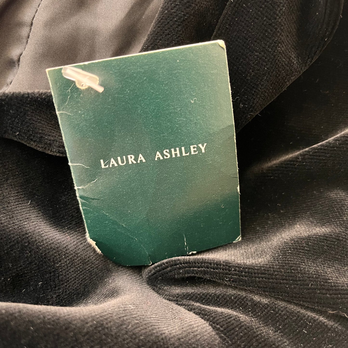 Vintage 1980's "Laura Ashley" Black Velvet Dress