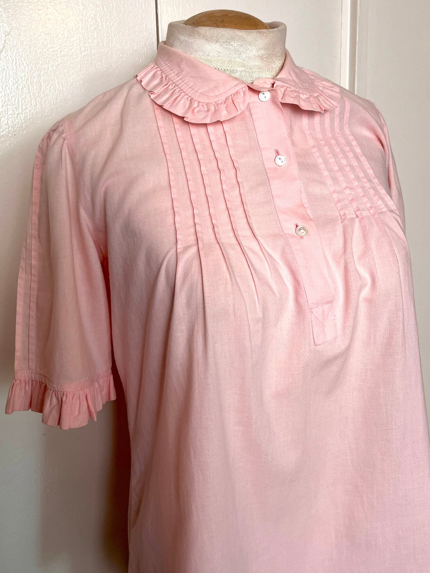 Vintage 1980's "Laura Ashley" Collared Light Pink Blouse