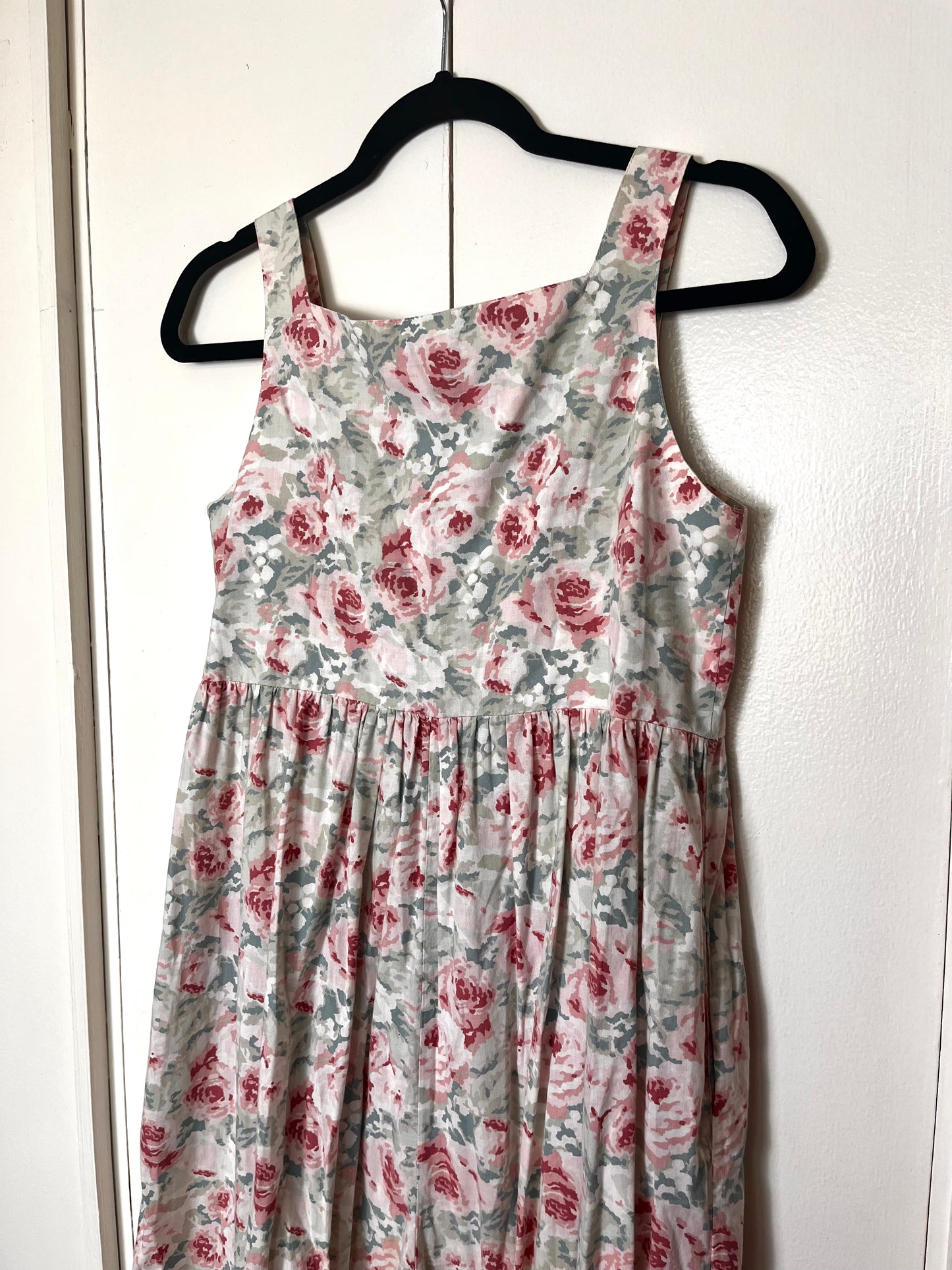 Vintage 1980's "Laura Ashley" Pink Roses Floral Romper