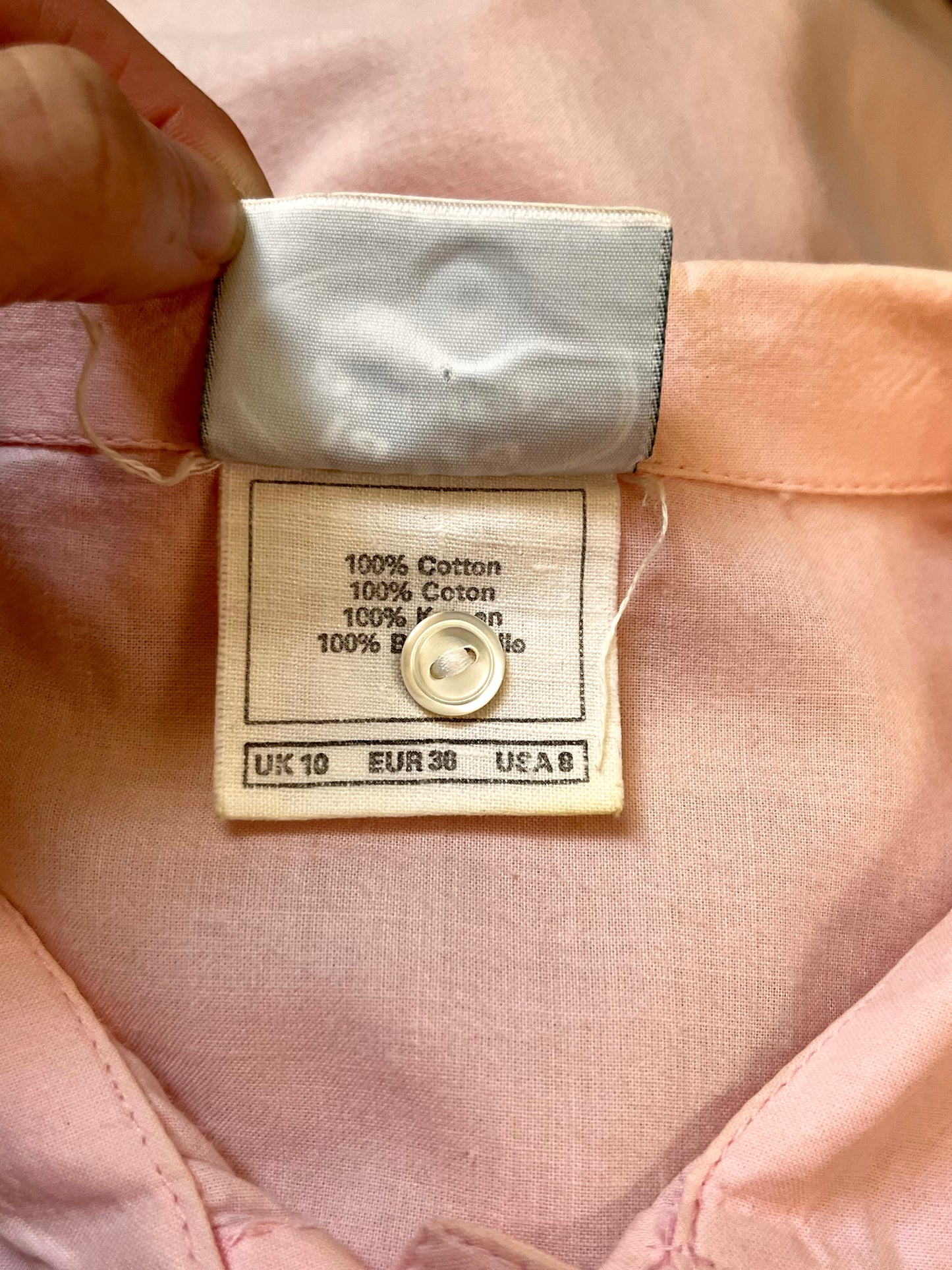 Vintage 1980's "Laura Ashley" Collared Light Pink Blouse