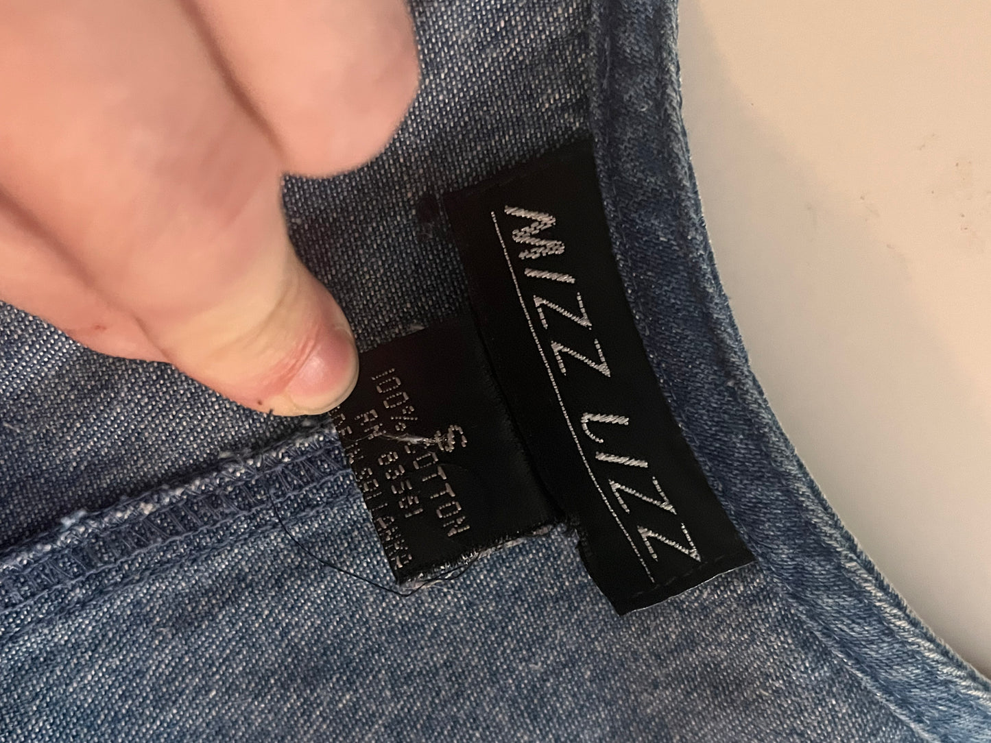 Vintage 1990's "Mizz Lizz" Denim Dungarees Dress