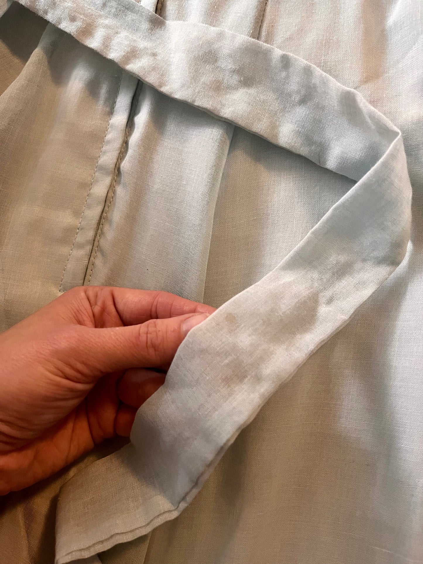 Vintage 1970's "Union-Made" Light Blue Short Sleeve Prairie Maxi Dress