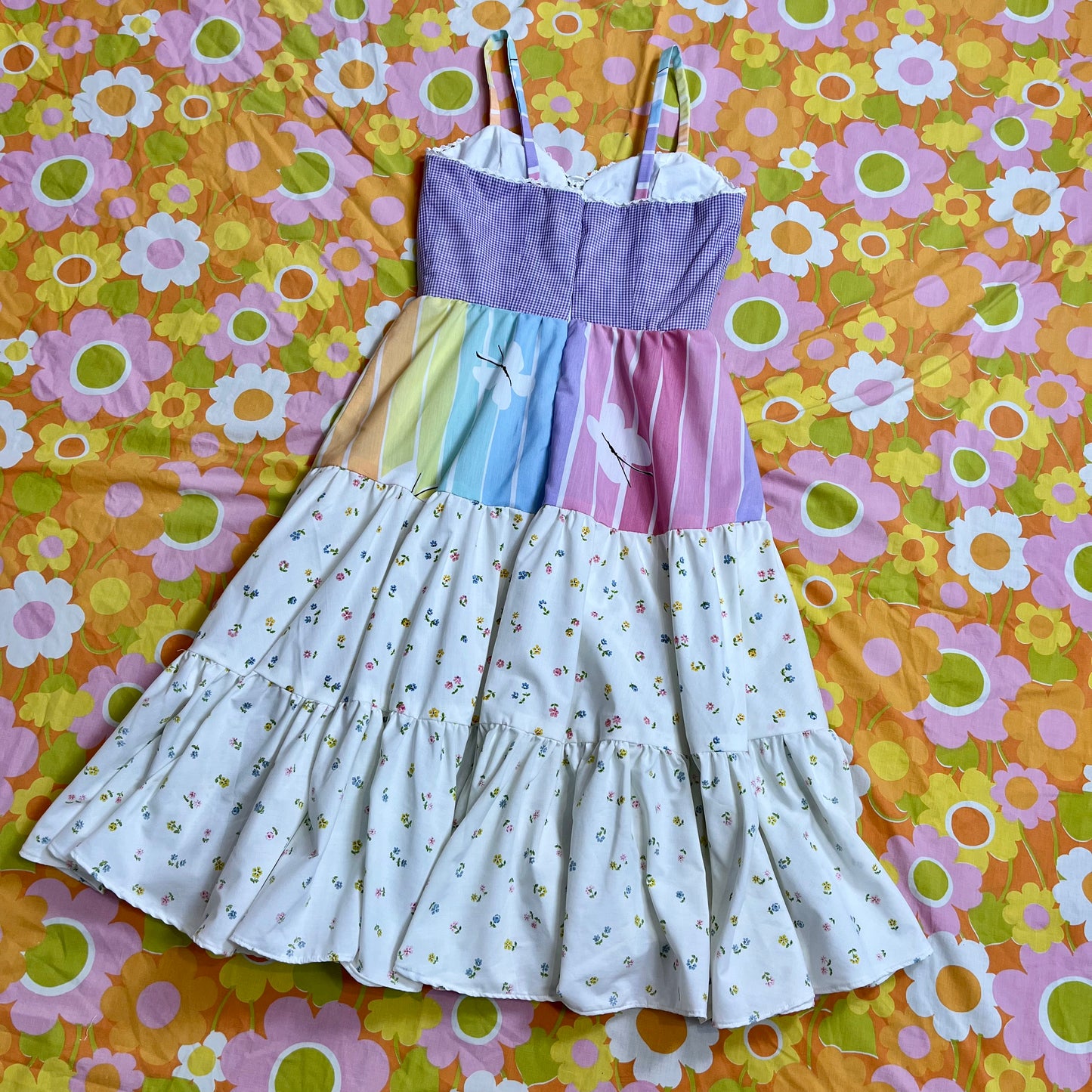 Picnic Sundress w/ Tiered Skirt (Size XS)