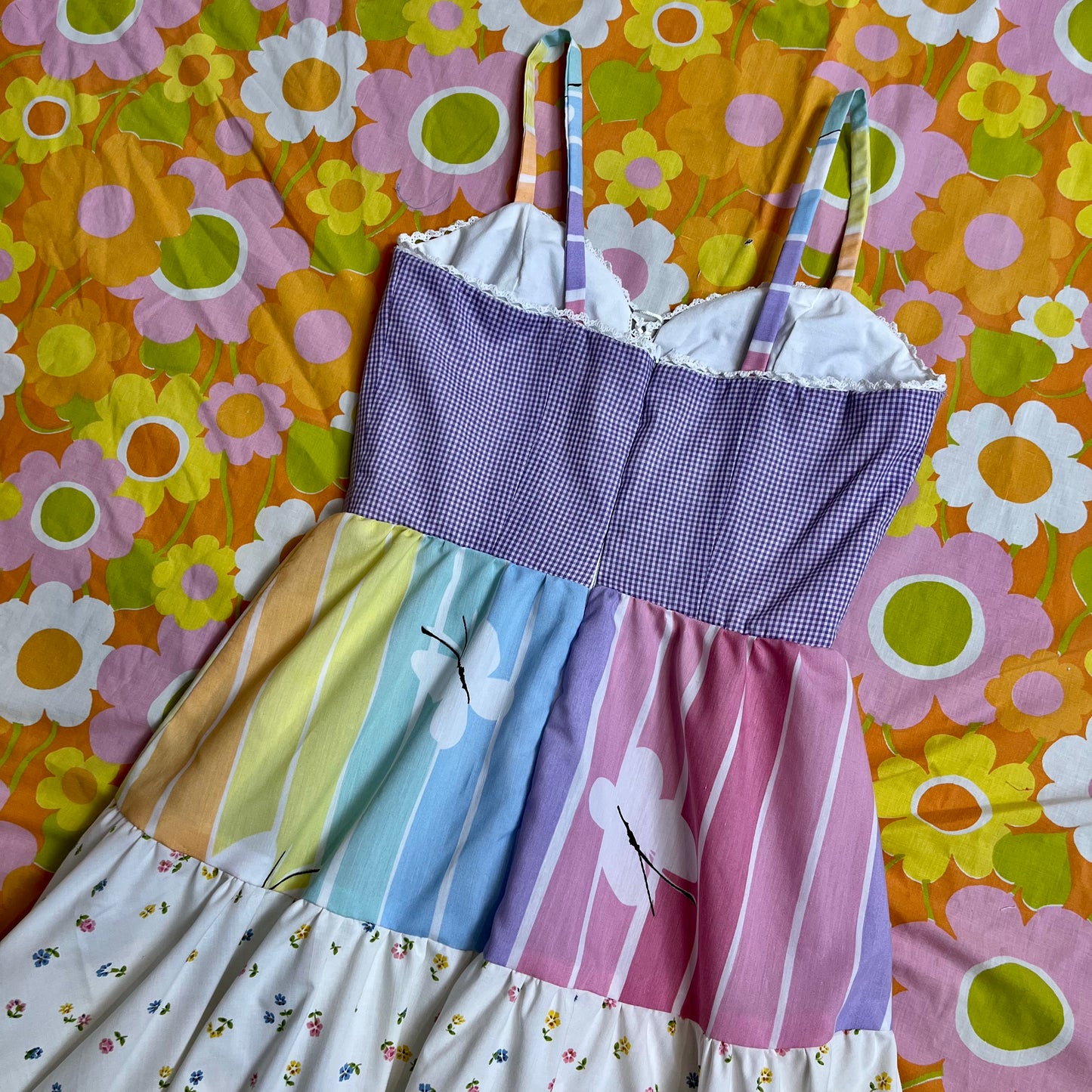 Picnic Sundress w/ Tiered Skirt (Size XS)