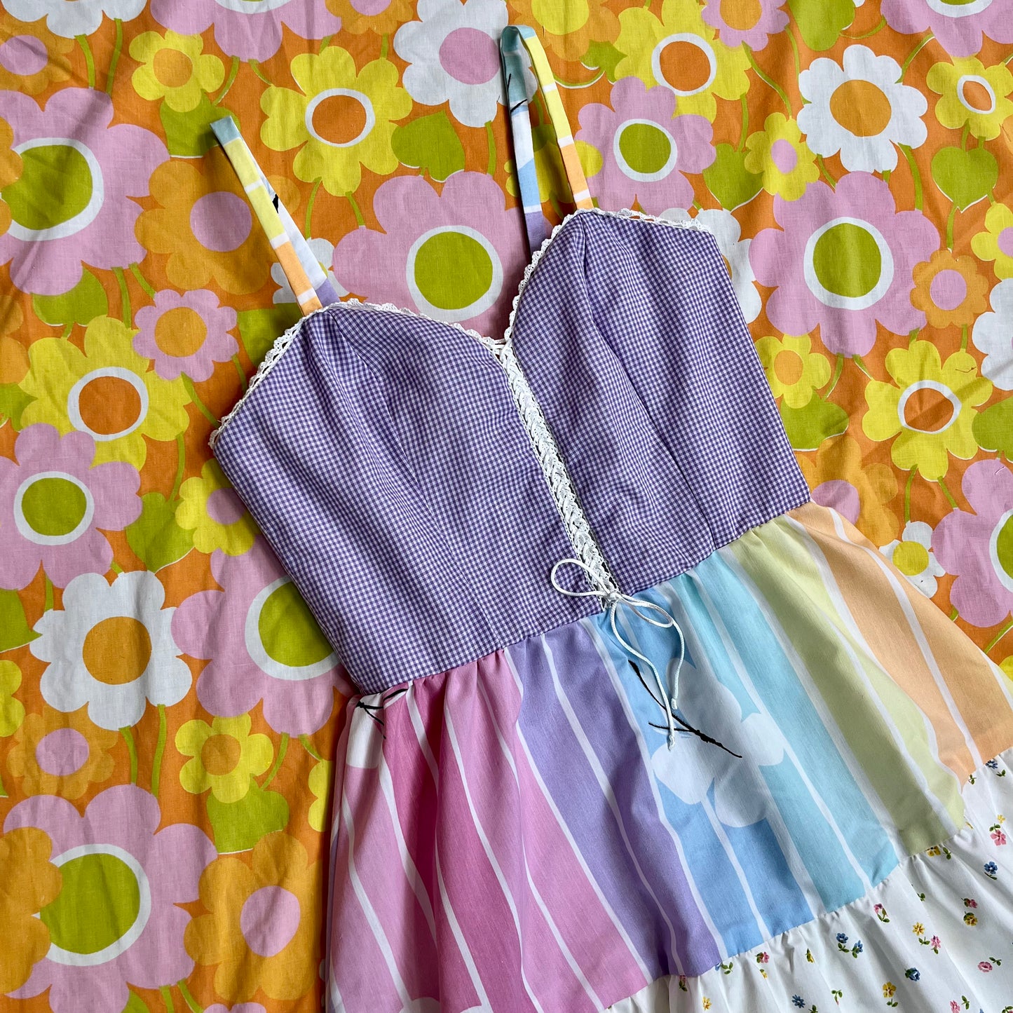 Picnic Sundress w/ Tiered Skirt (Size XS)