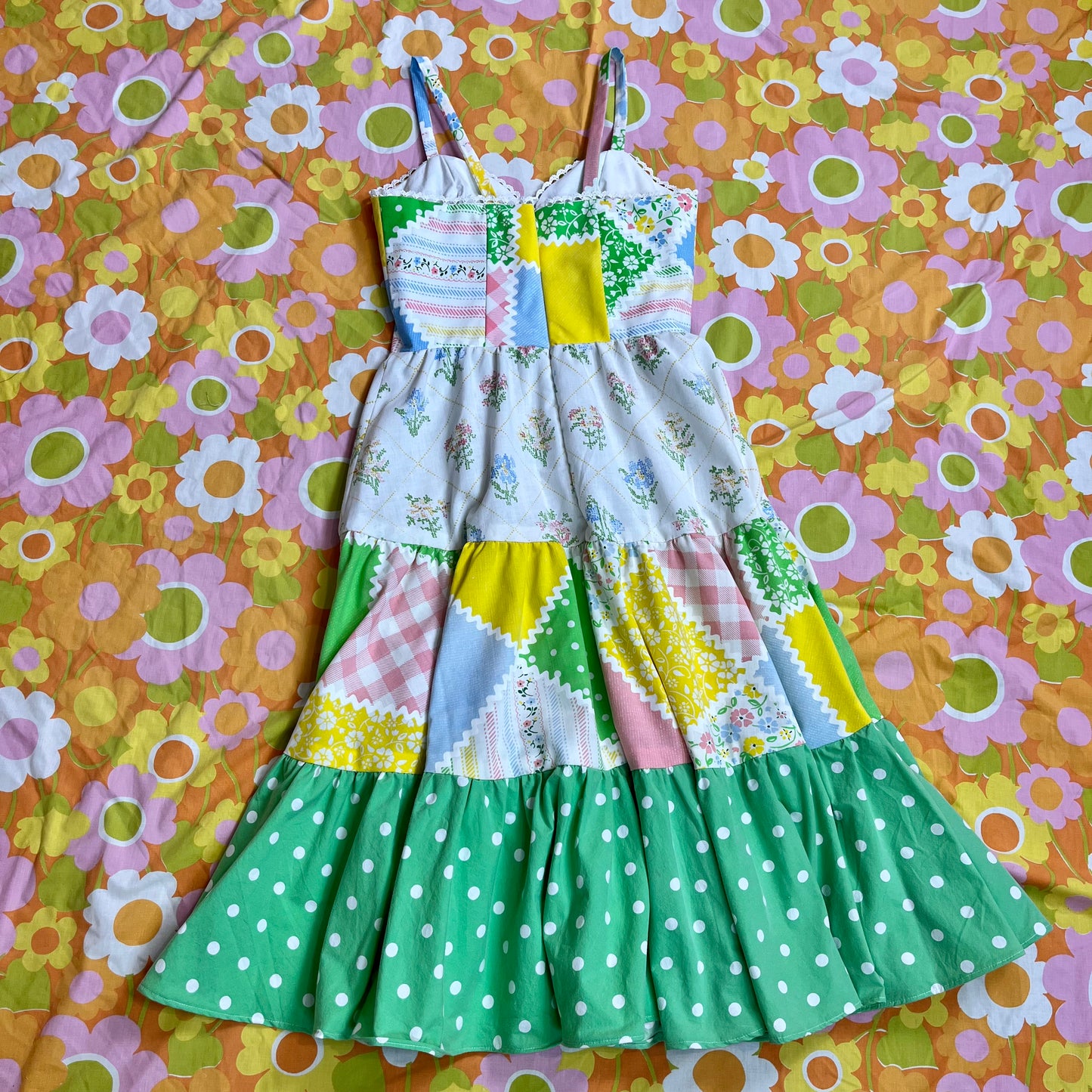 Picnic Sundress w/ Tiered Skirt (Size XS)