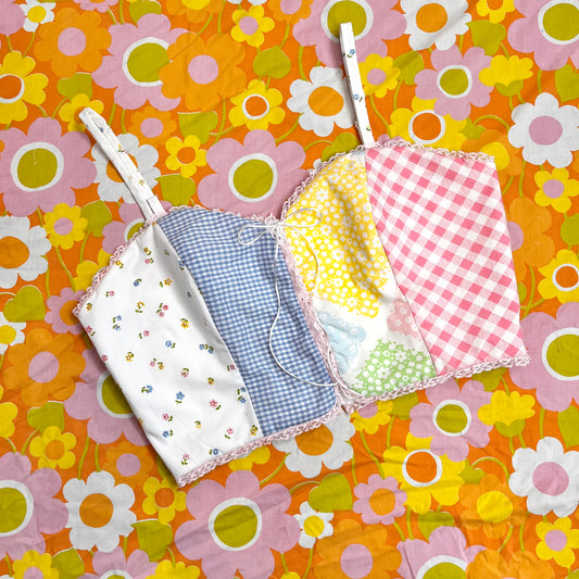 "Patchwork Picnic" Corset Top (Size 1X)