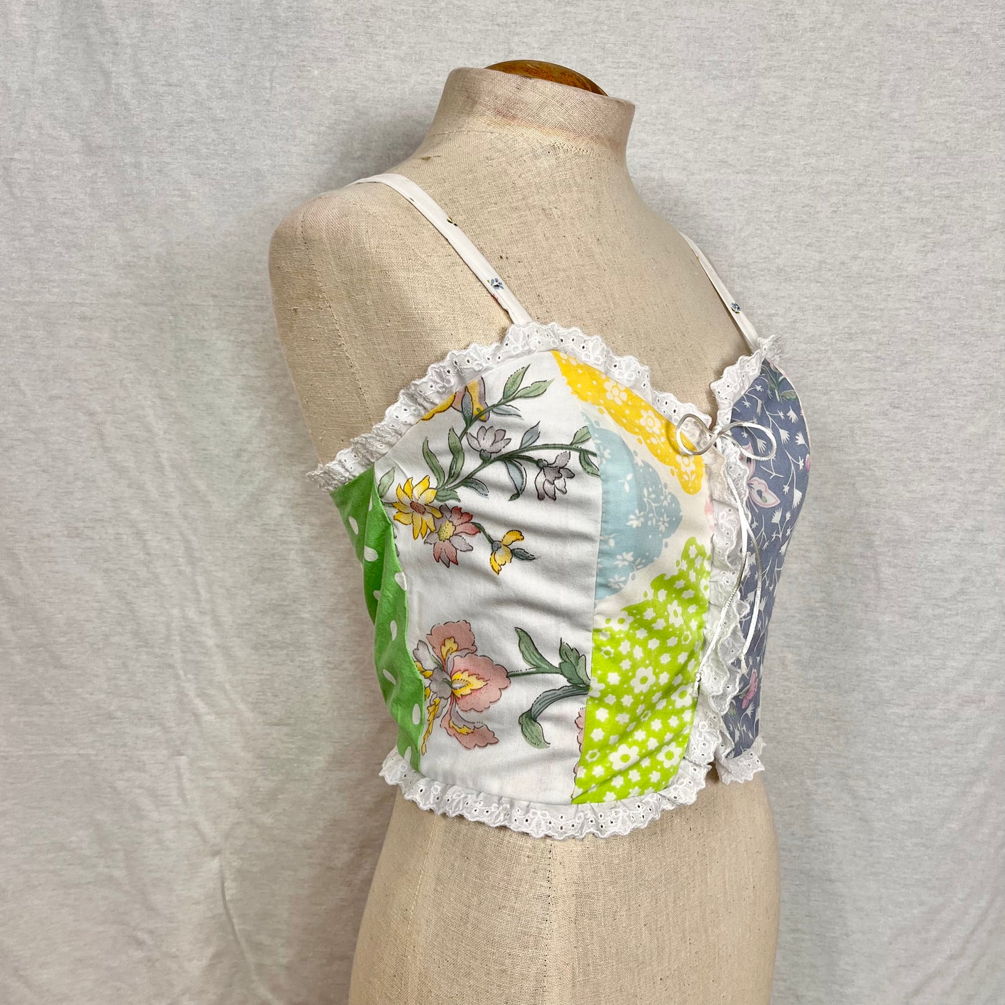 "Patchwork Picnic" Corset Top (Size XS)