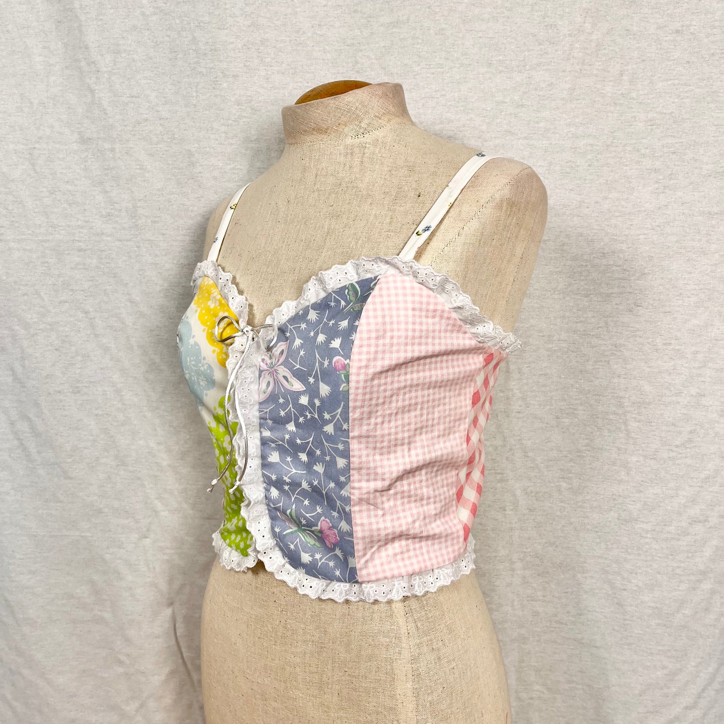 "Patchwork Picnic" Corset Top (Size XS)