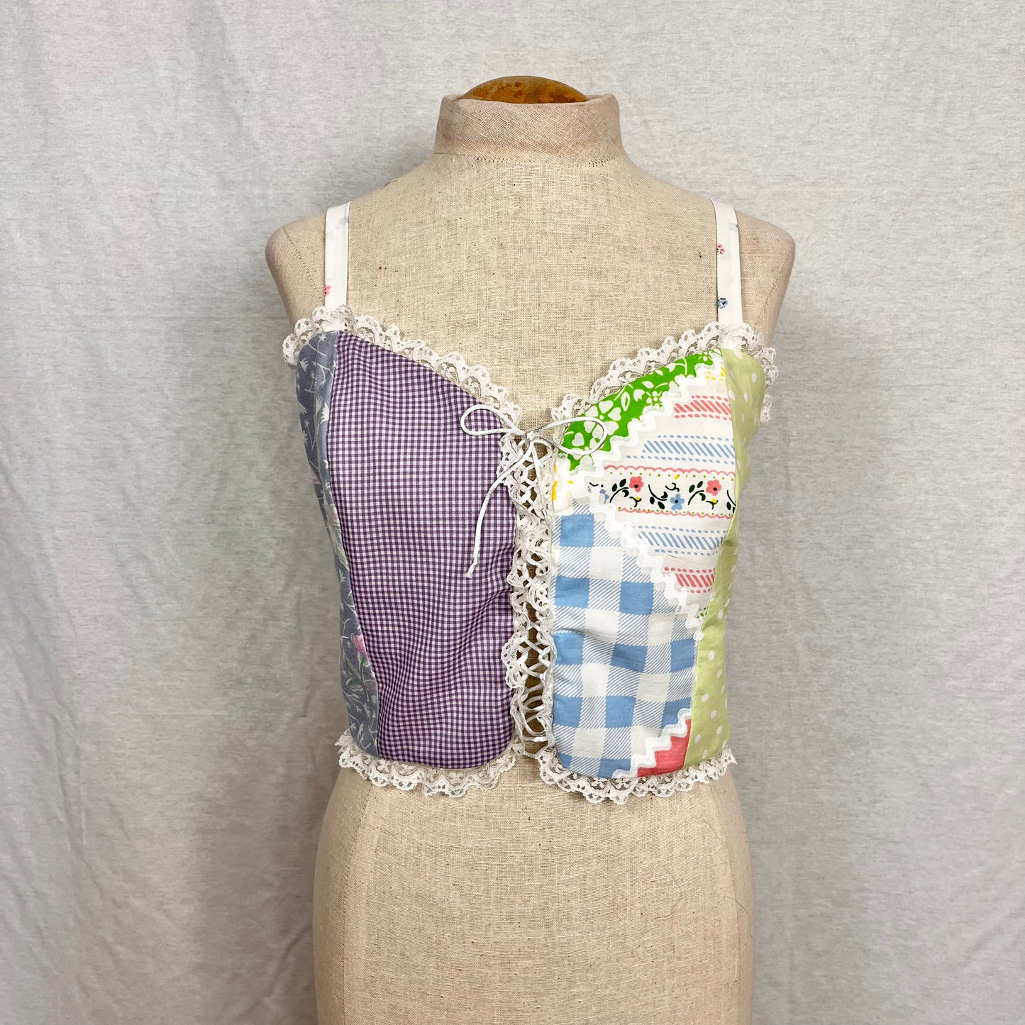 "Patchwork Picnic" Corset Top (Size M)