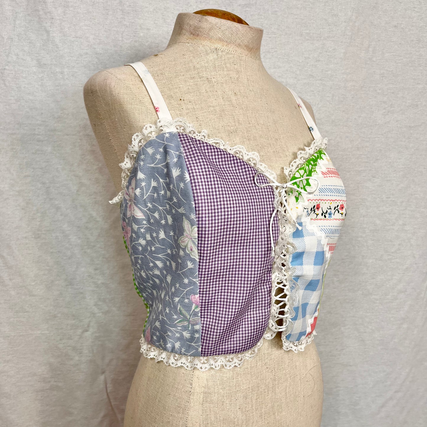 "Patchwork Picnic" Corset Top (Size M)