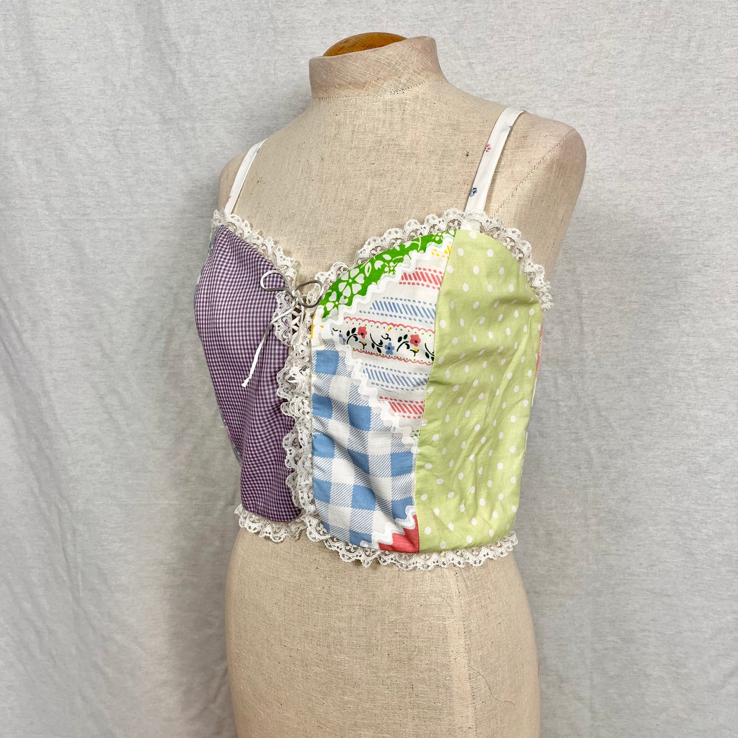 "Patchwork Picnic" Corset Top (Size M)