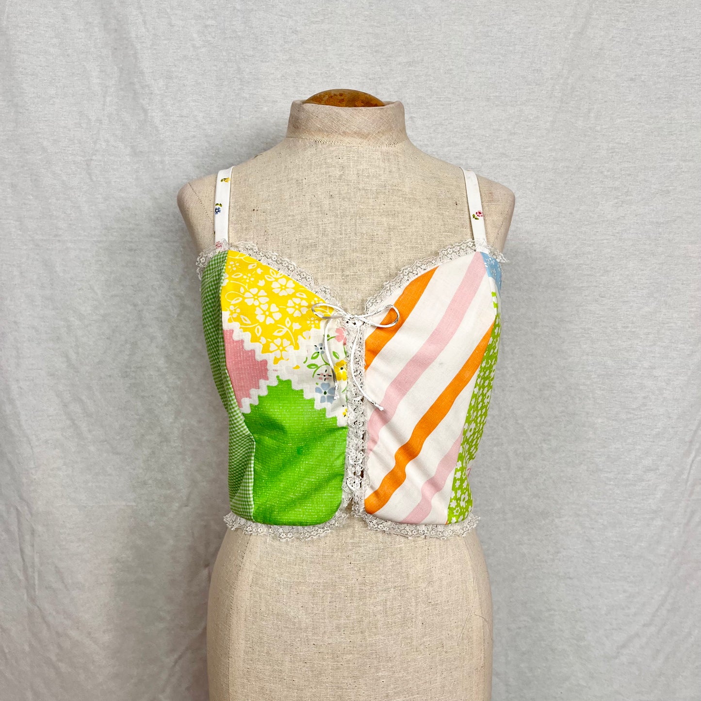 "Patchwork Picnic" Corset Top (Size L)