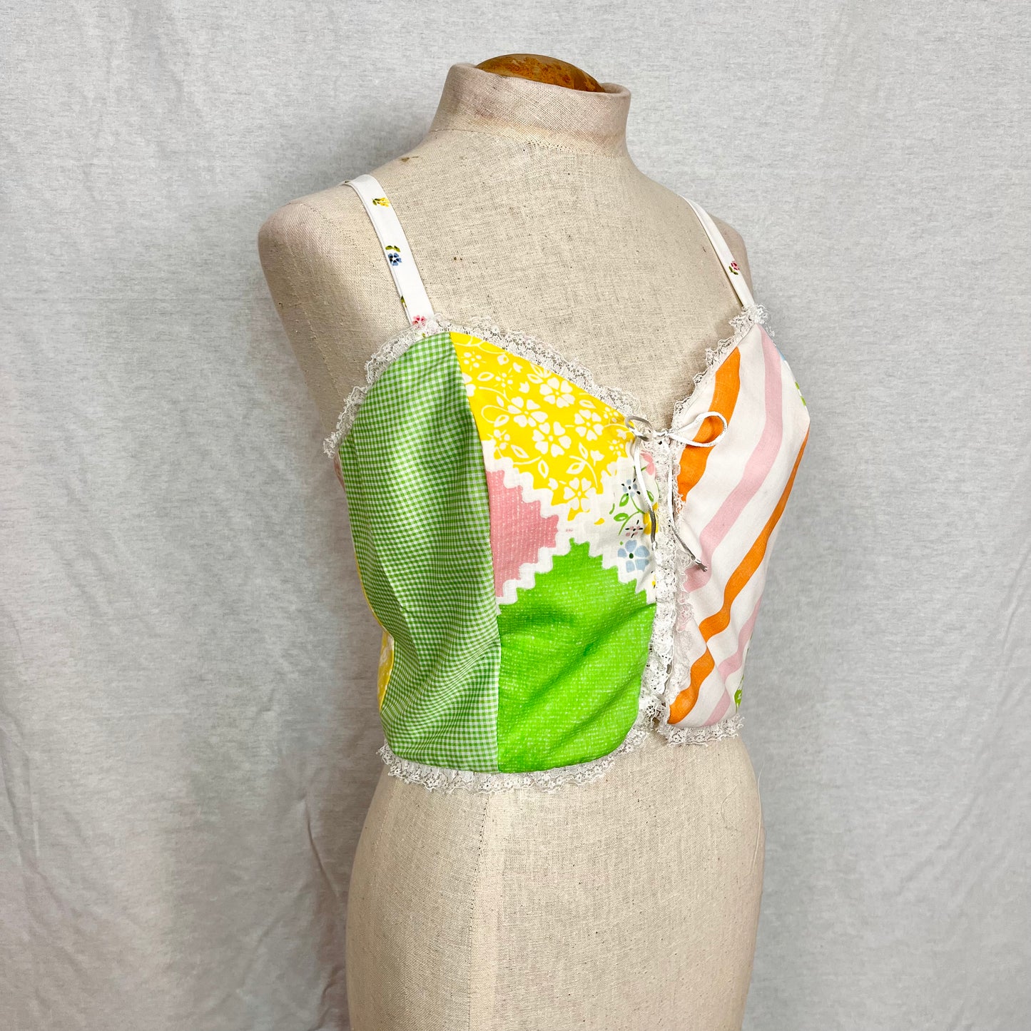 "Patchwork Picnic" Corset Top (Size L)