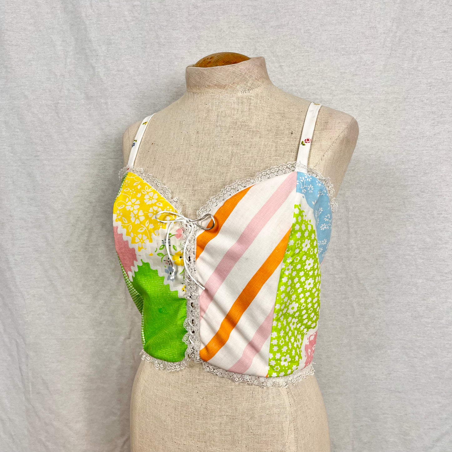 "Patchwork Picnic" Corset Top (Size L)