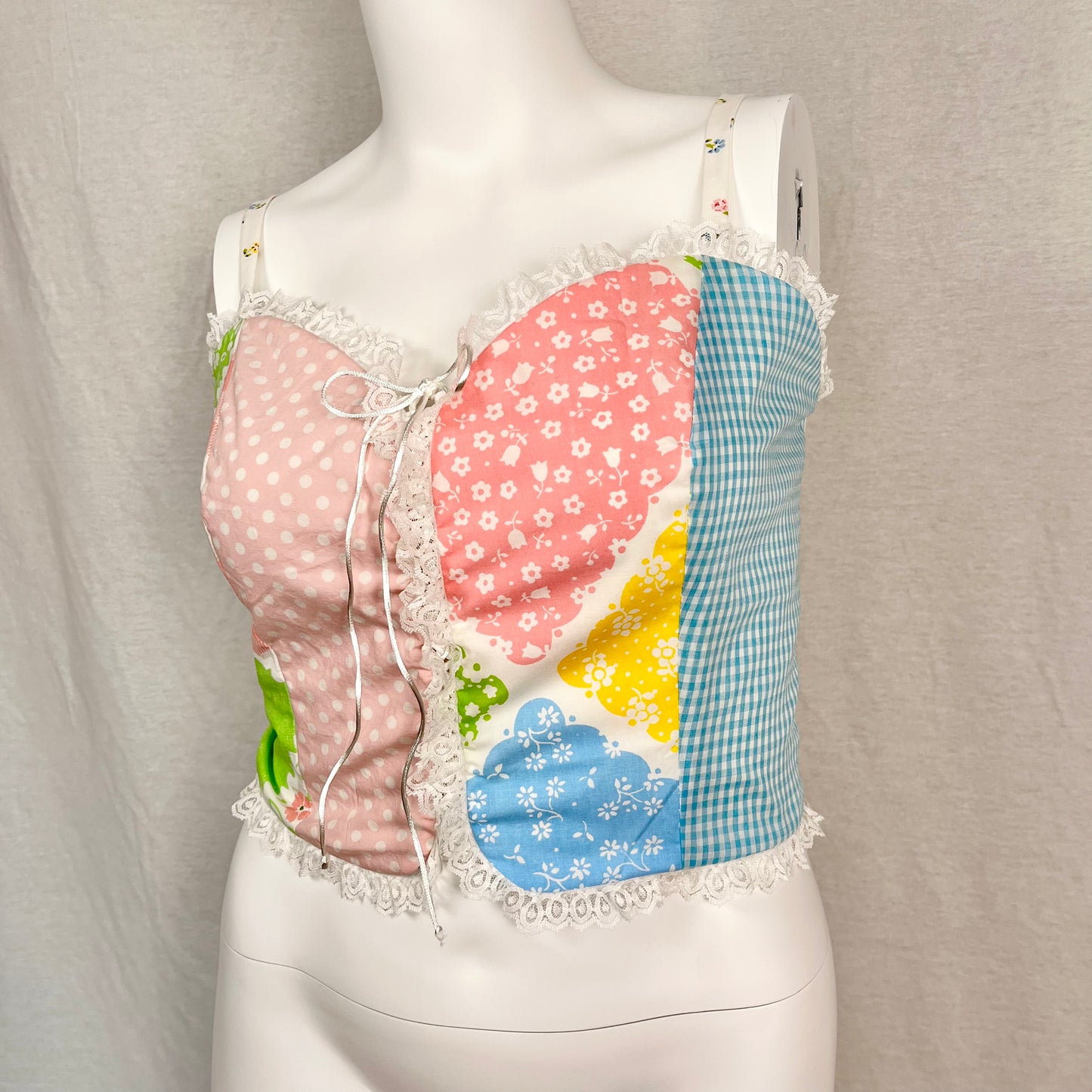 "Patchwork Picnic" Corset Top (Size XXL)