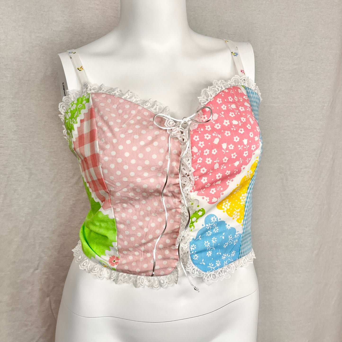 "Patchwork Picnic" Corset Top (Size XXL)