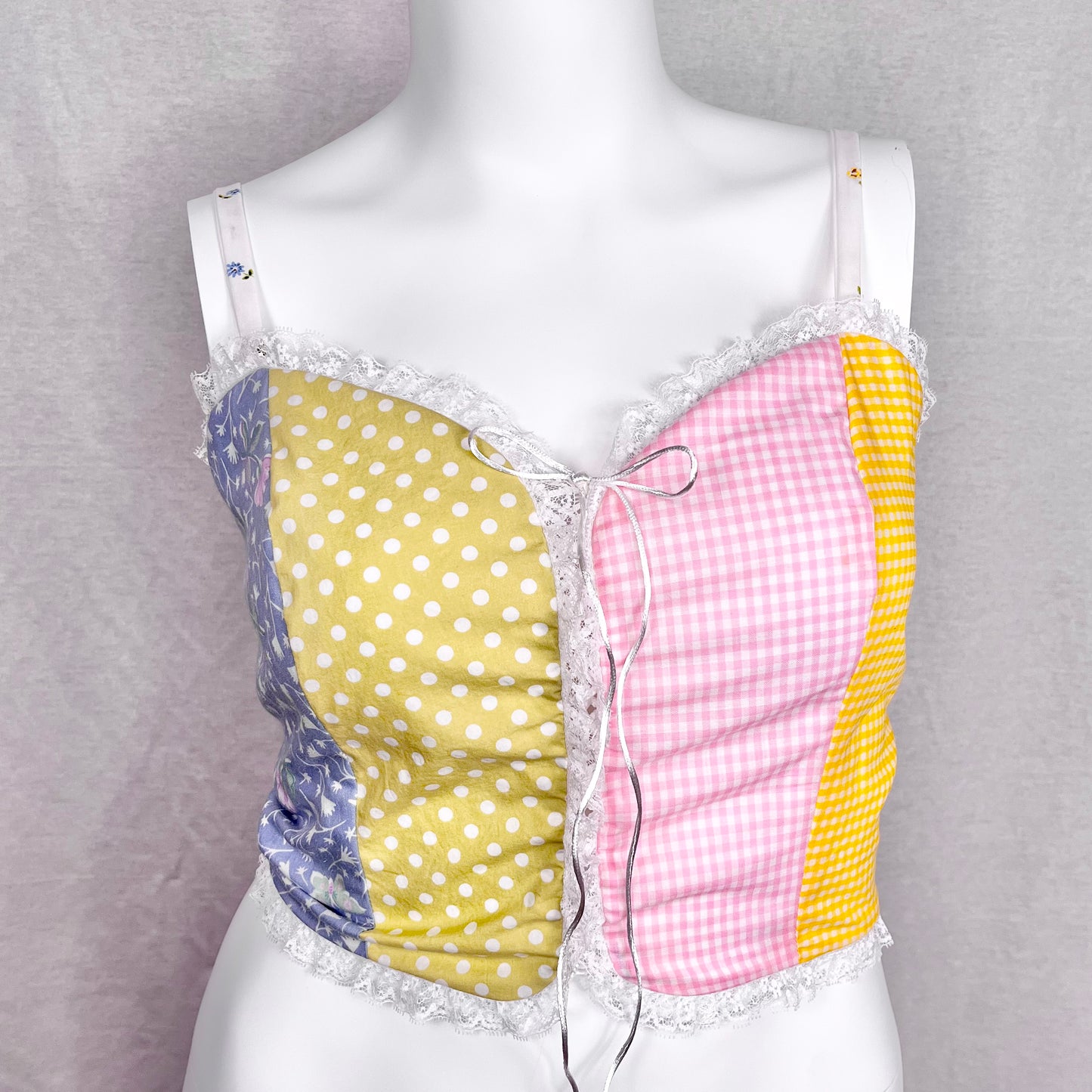 "Patchwork Picnic" Corset Top (Size XL)