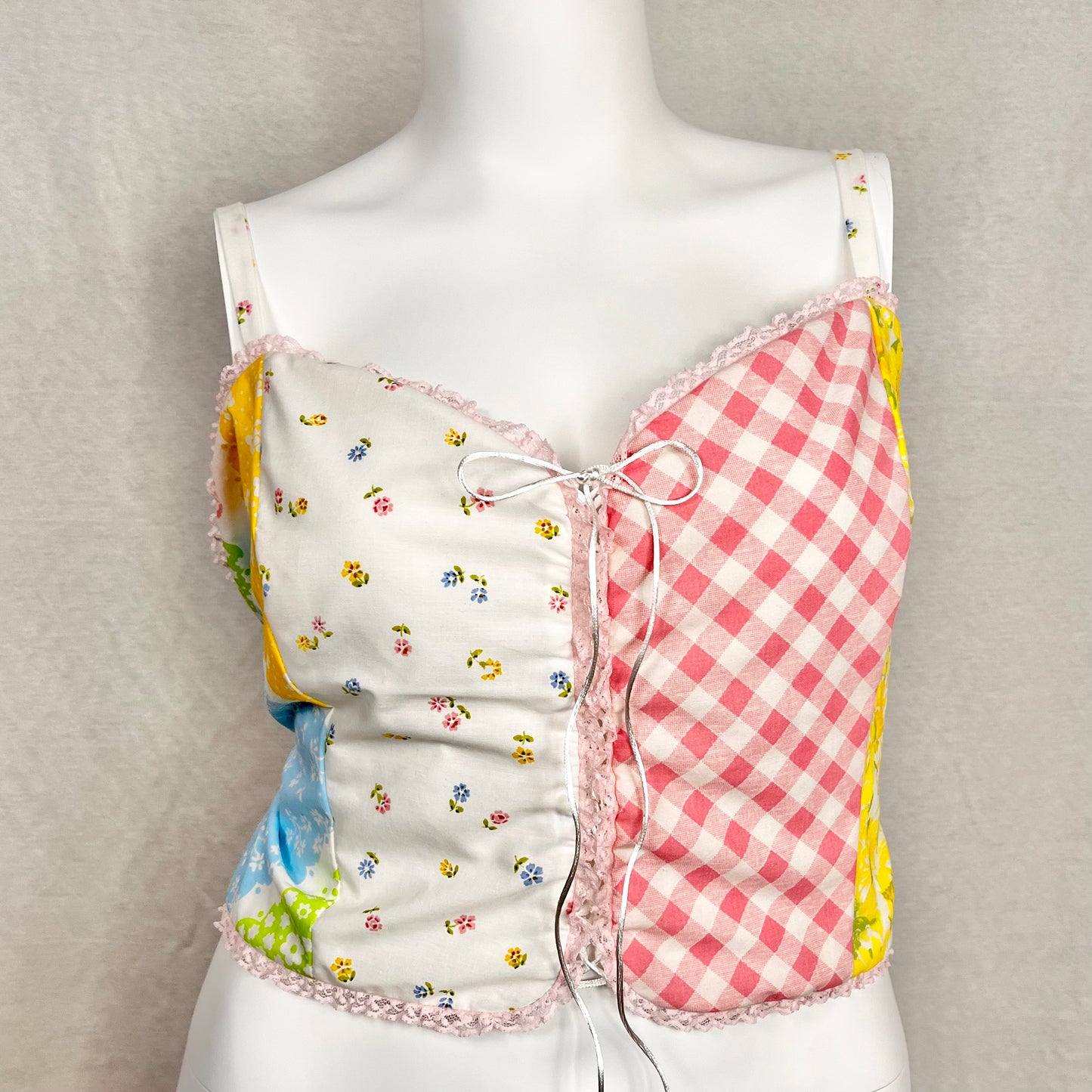 "Patchwork Picnic" Corset Top (Size 2X)