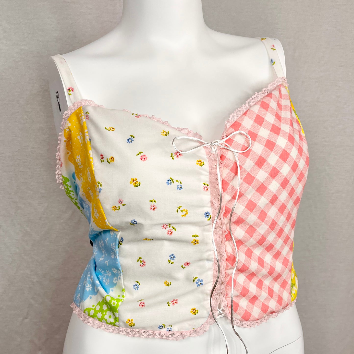 "Patchwork Picnic" Corset Top (Size 2X)