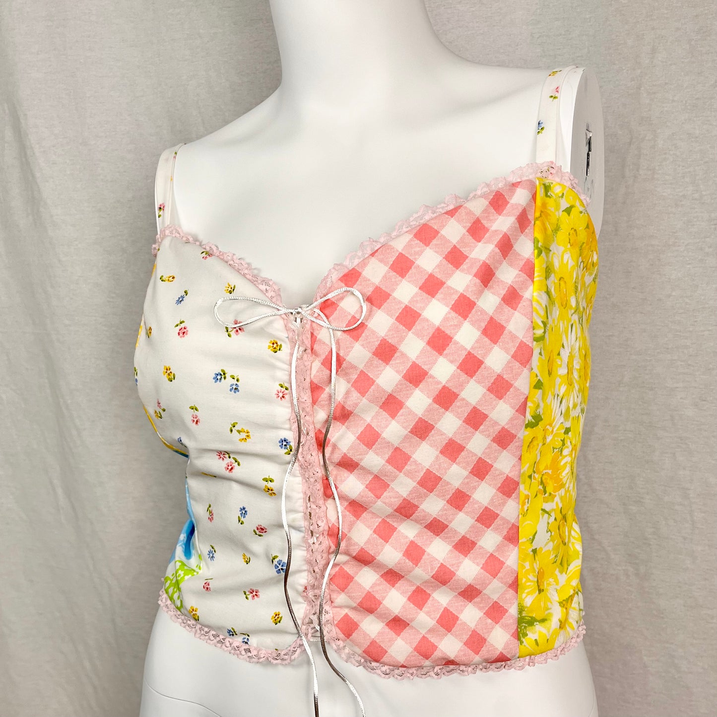 "Patchwork Picnic" Corset Top (Size 2X)