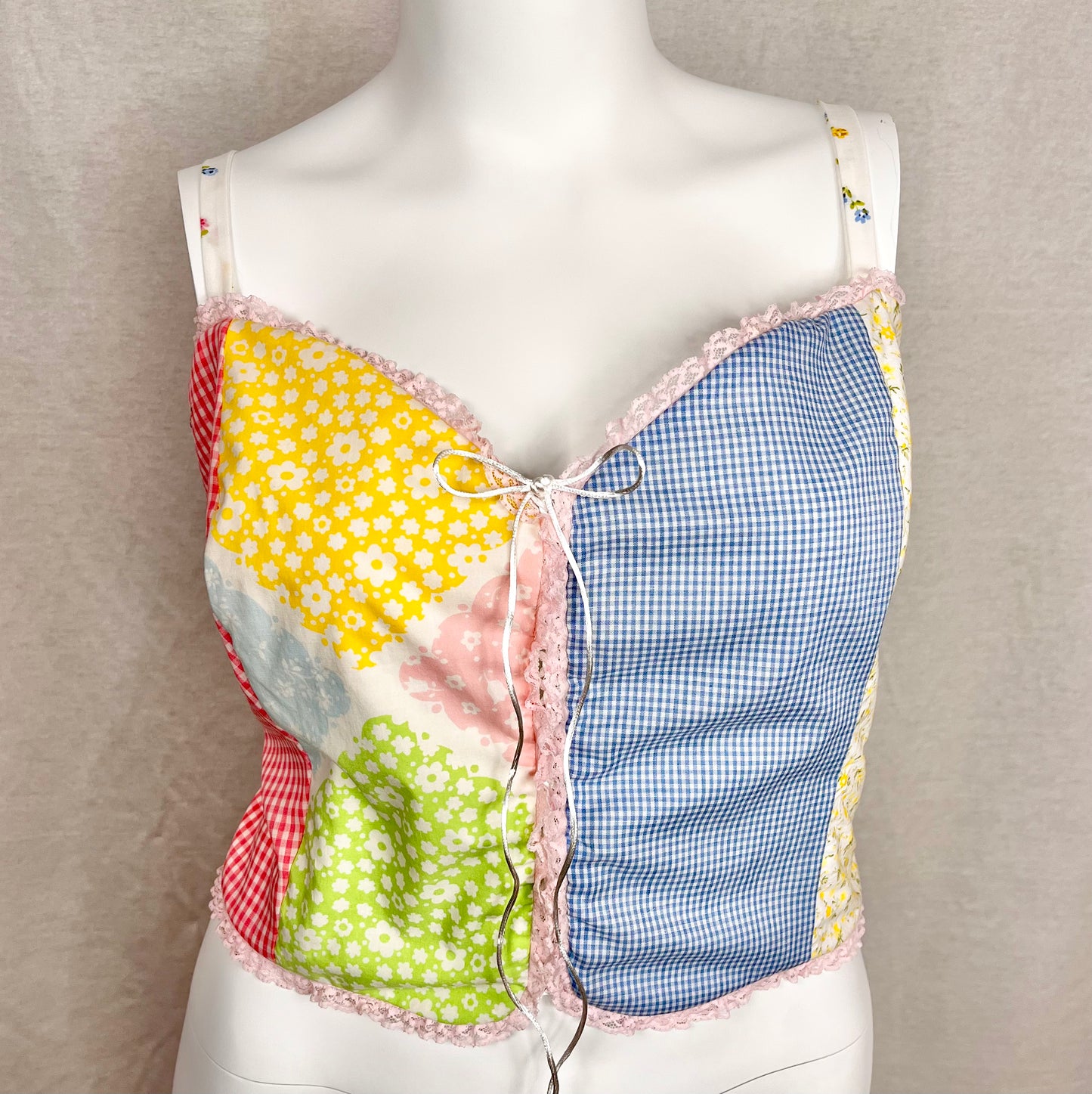 "Patchwork Picnic" Corset Top (Size 3X)