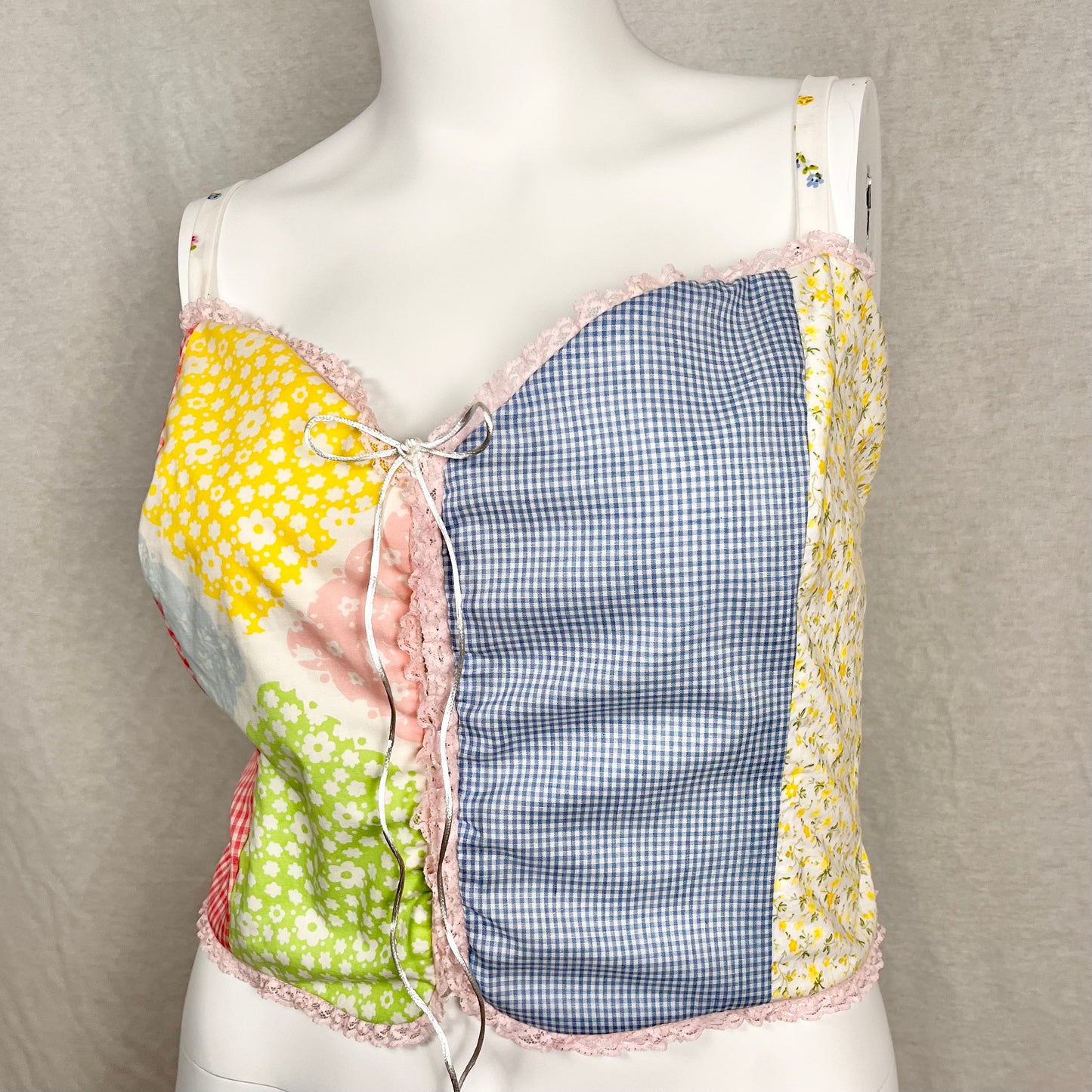 "Patchwork Picnic" Corset Top (Size 3X)