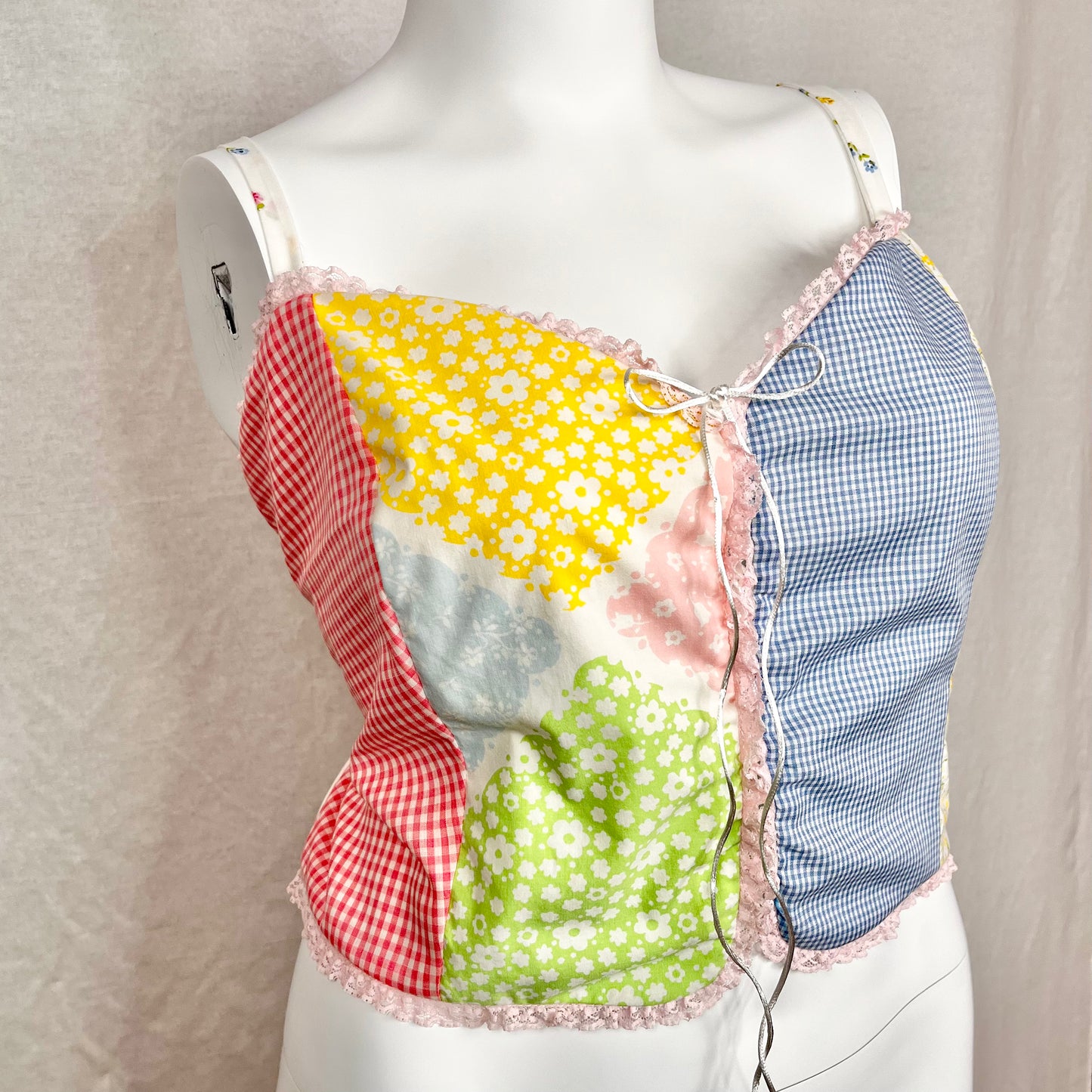 "Patchwork Picnic" Corset Top (Size 3X)