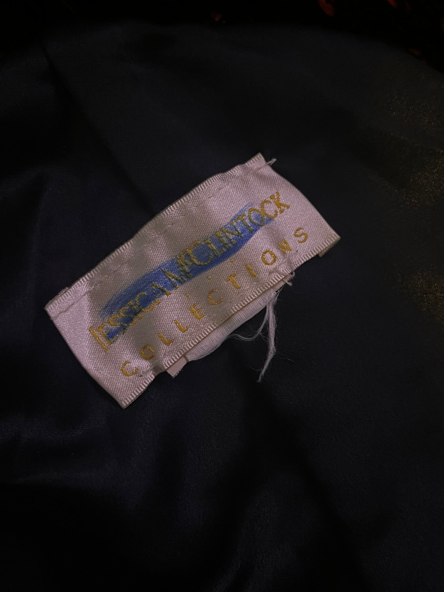 Vintage 1990's "Jessica McClintock" Black Velvet & Black Lace Sleeveless Maxi Dress