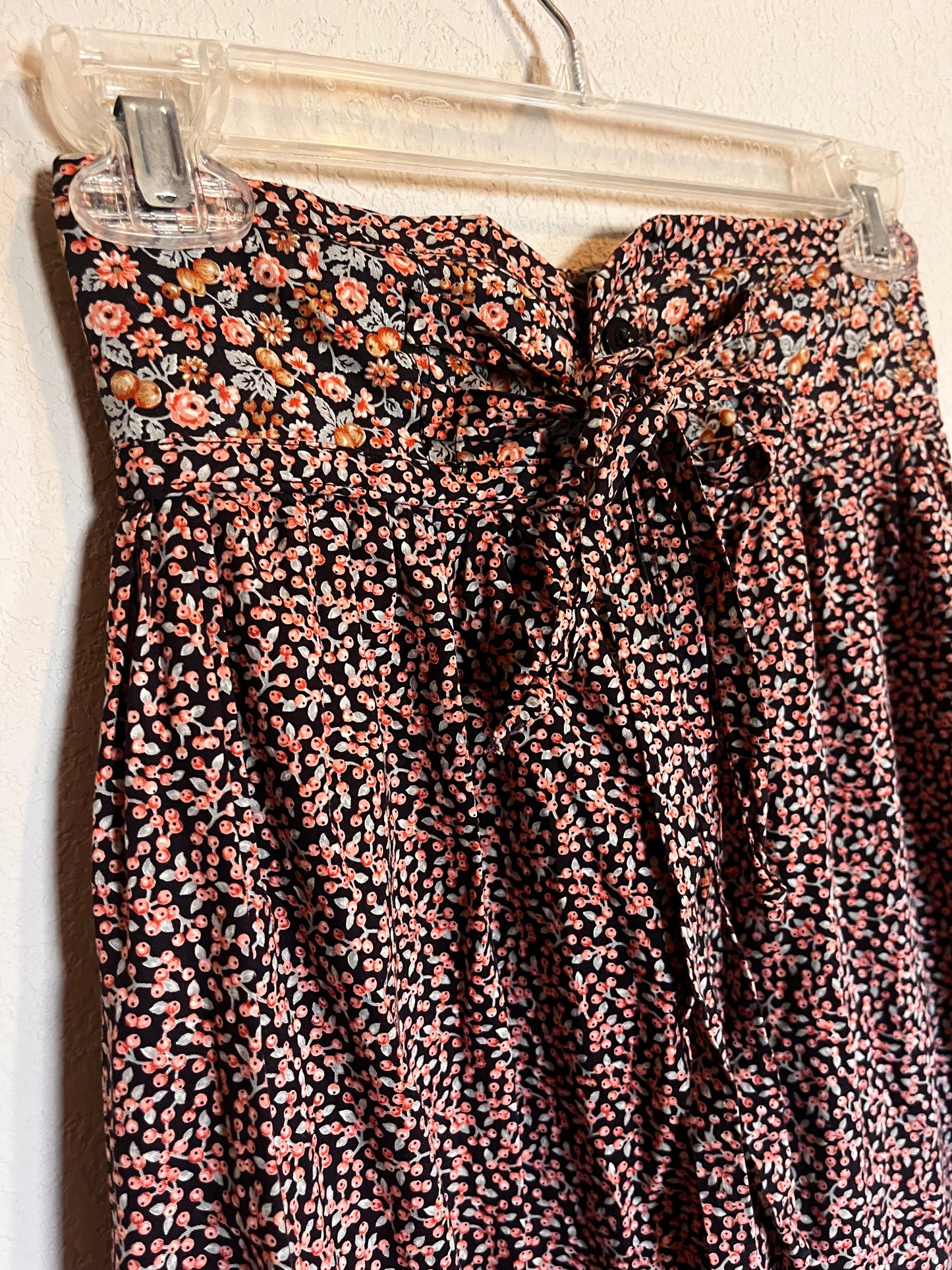 Vintage 1970's Gunne Sax by Jessica McClintock Berry Print Midi Skirt