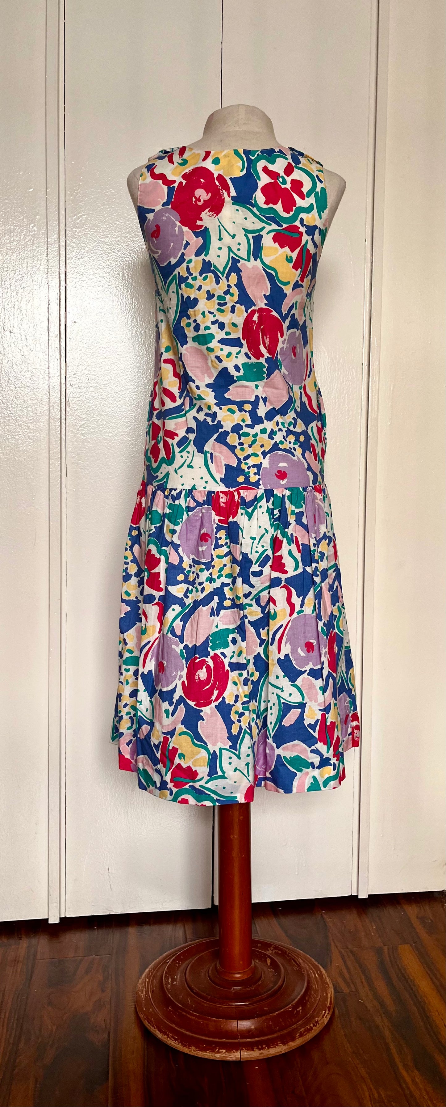 Vintage 1980’s "Laura Ashley" Floral Drop Waist Shift Dress