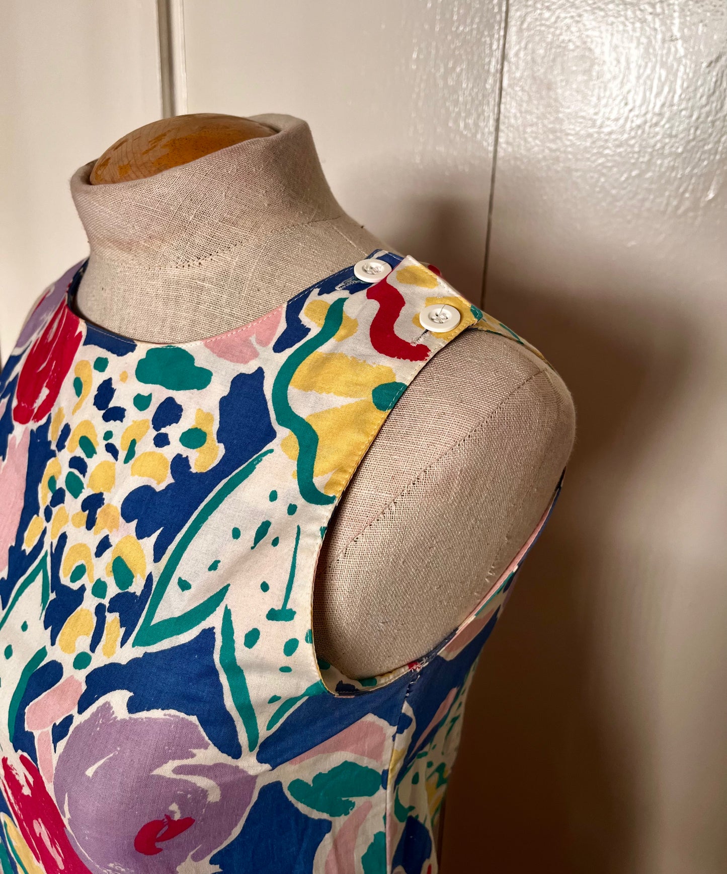 Vintage 1980’s "Laura Ashley" Floral Drop Waist Shift Dress