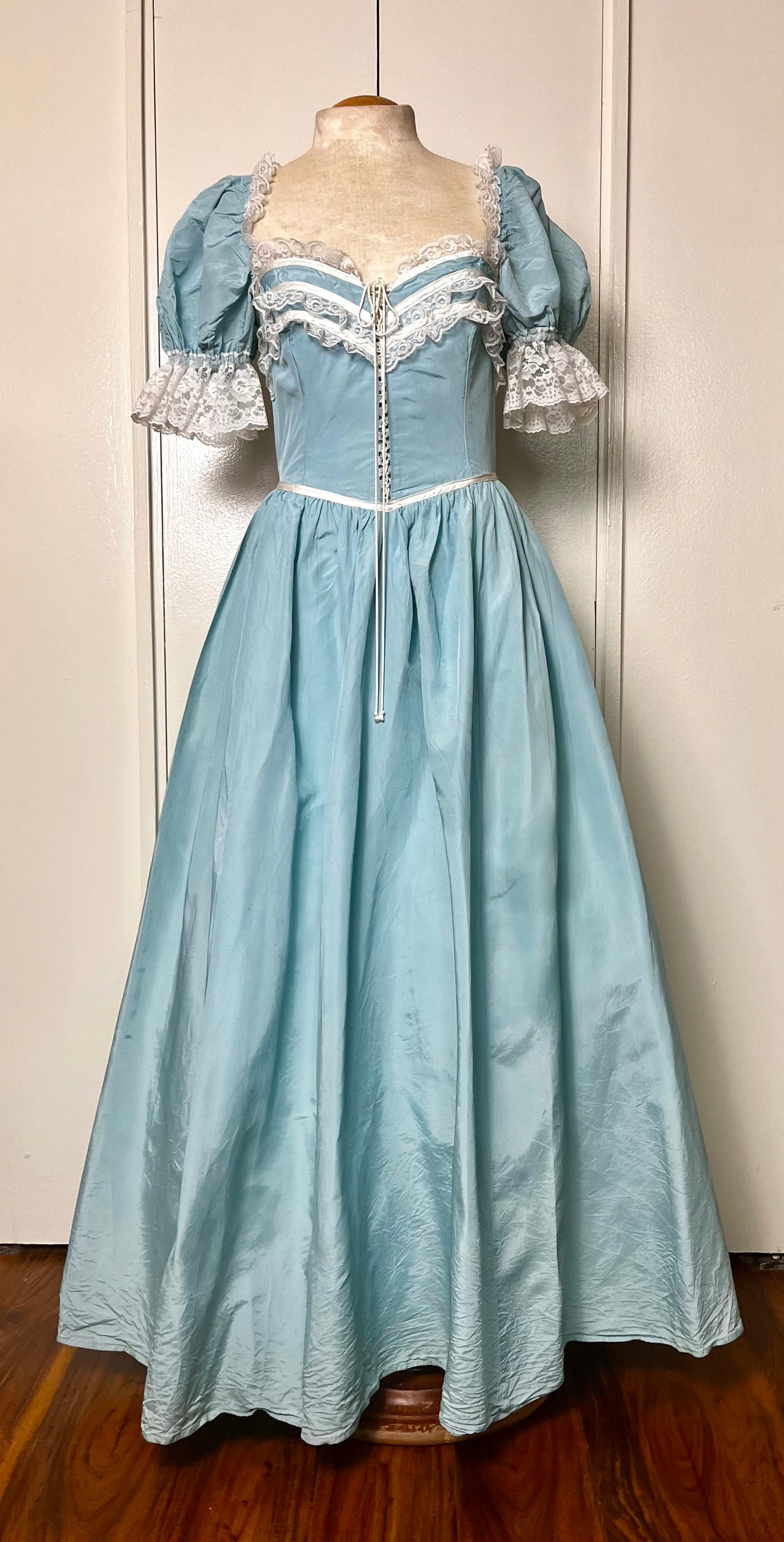 Vintage 1970's "JCPenney" Blue Gown (in the style of Gunne Sax)