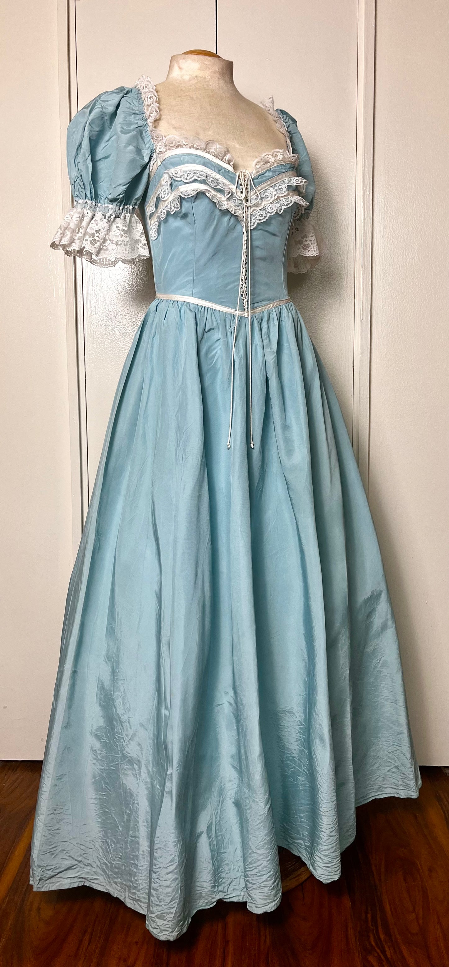 Vintage 1970's "JCPenney" Blue Gown (in the style of Gunne Sax)