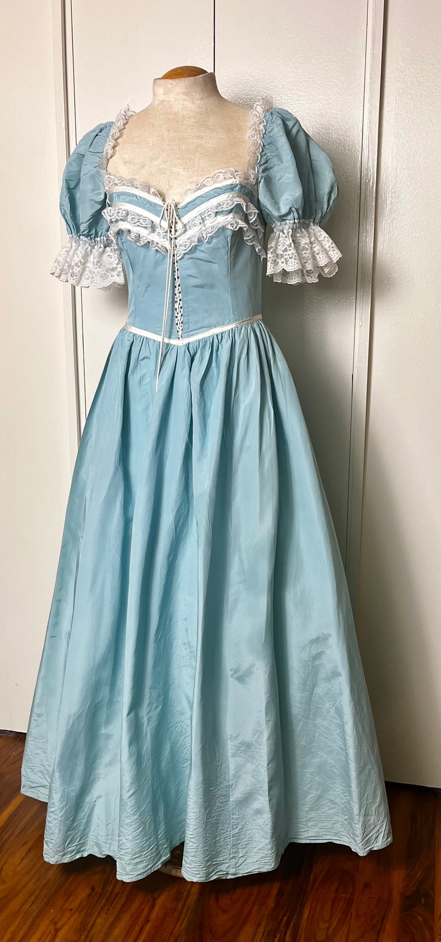 Vintage 1970's "JCPenney" Blue Gown (in the style of Gunne Sax)