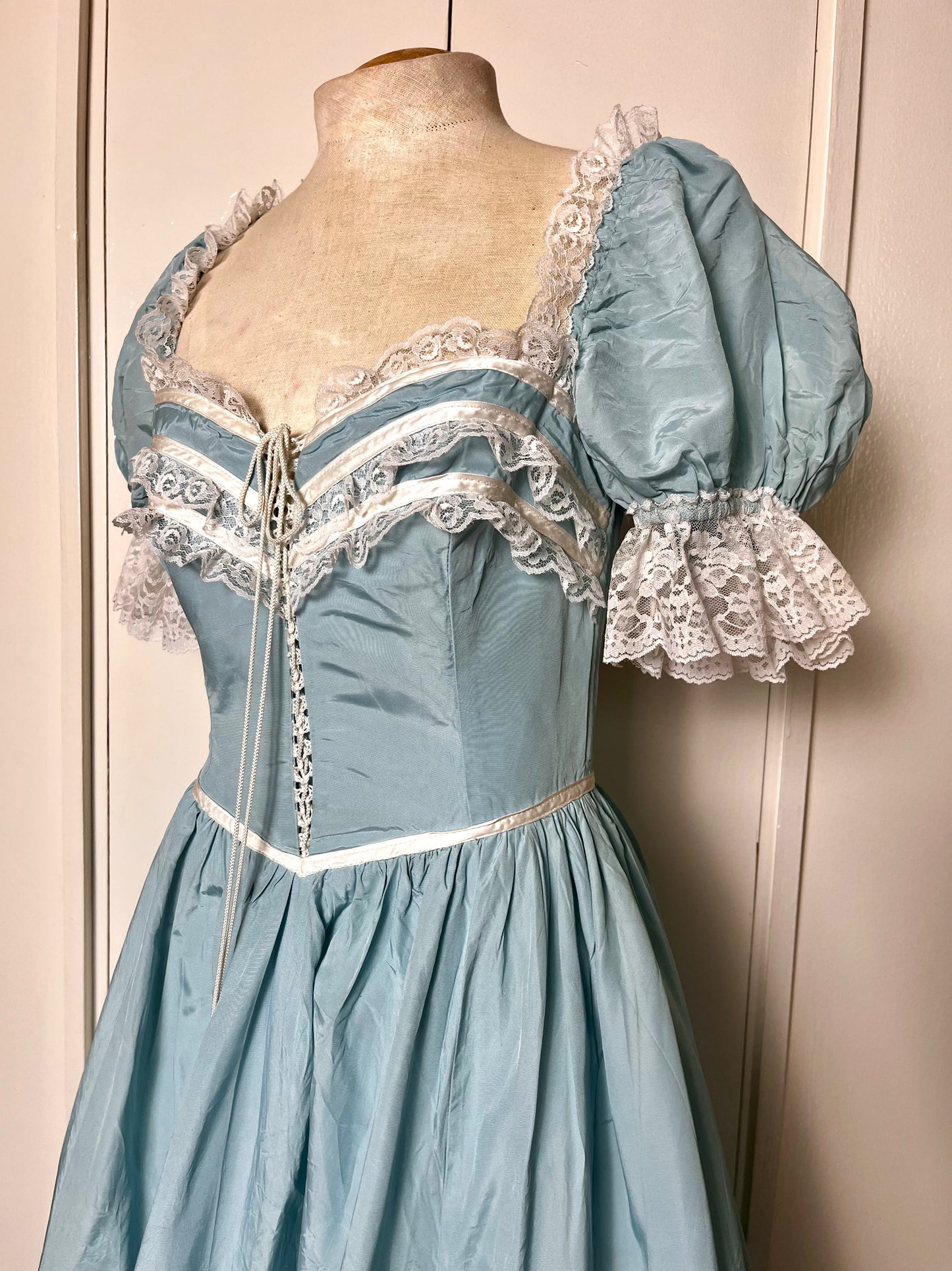 Vintage 1970's "JCPenney" Blue Gown (in the style of Gunne Sax)