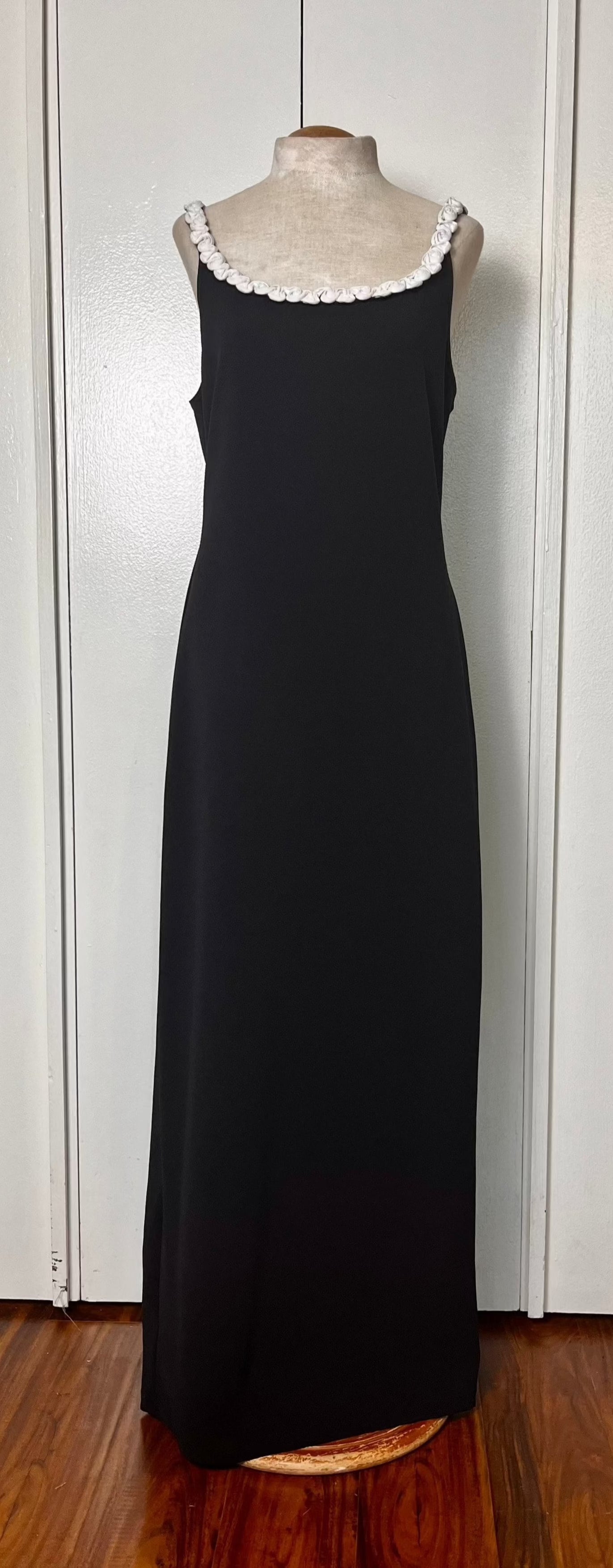 Vintage 1990's "All That Jazz" Black & White Rosette Dress