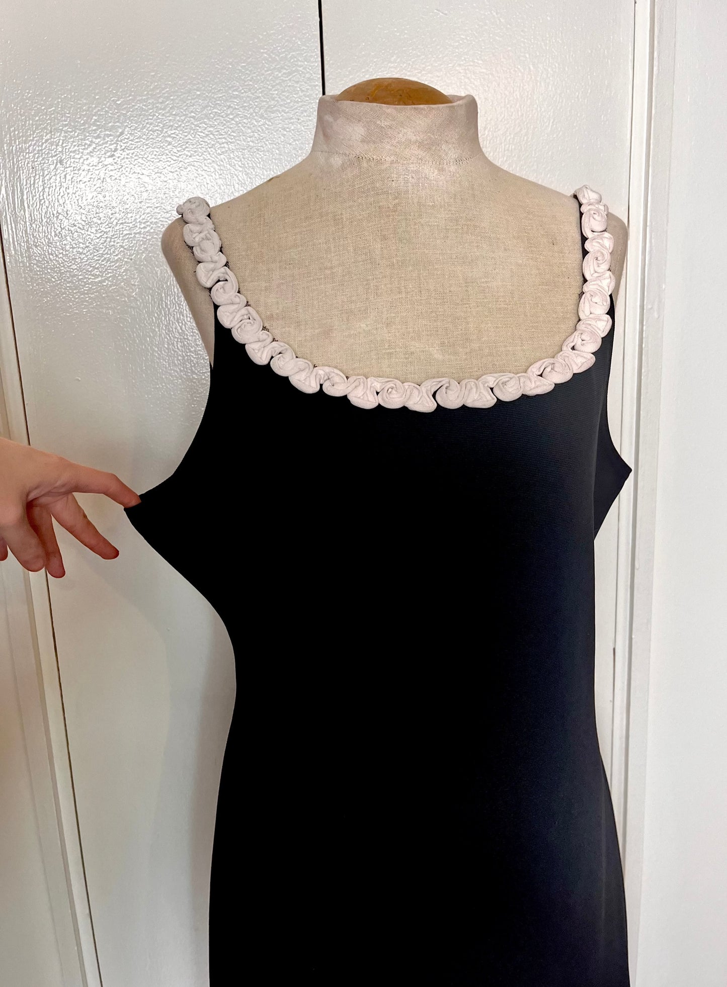 Vintage 1990's "All That Jazz" Black & White Rosette Dress